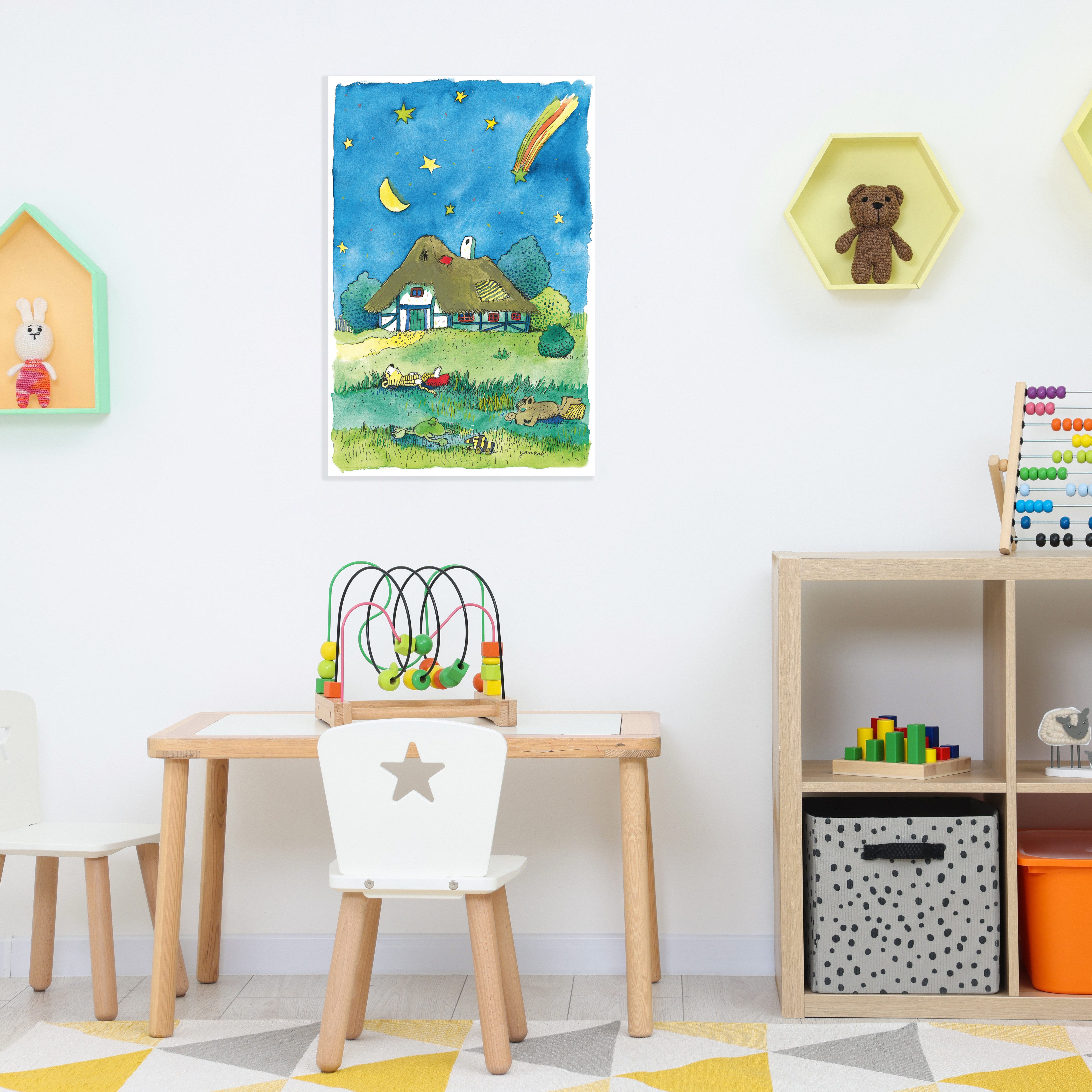 LuckyLinde Wanddekoobjekt Der kleine Tiger und der kleine Bär bei Nacht (1 günstig online kaufen