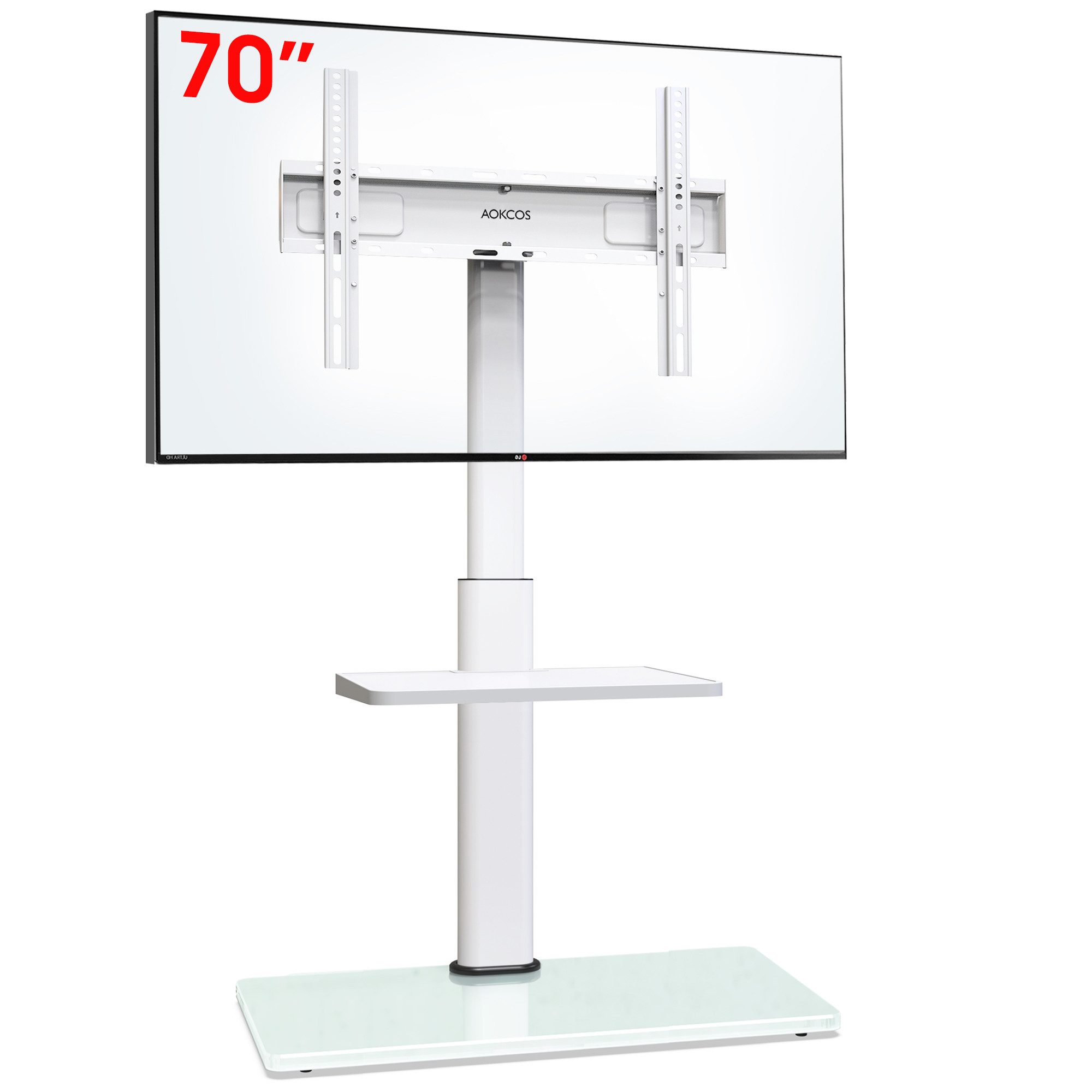 AOKCOS TV-Ständer, (bis 70 Zoll, mit Ablage)