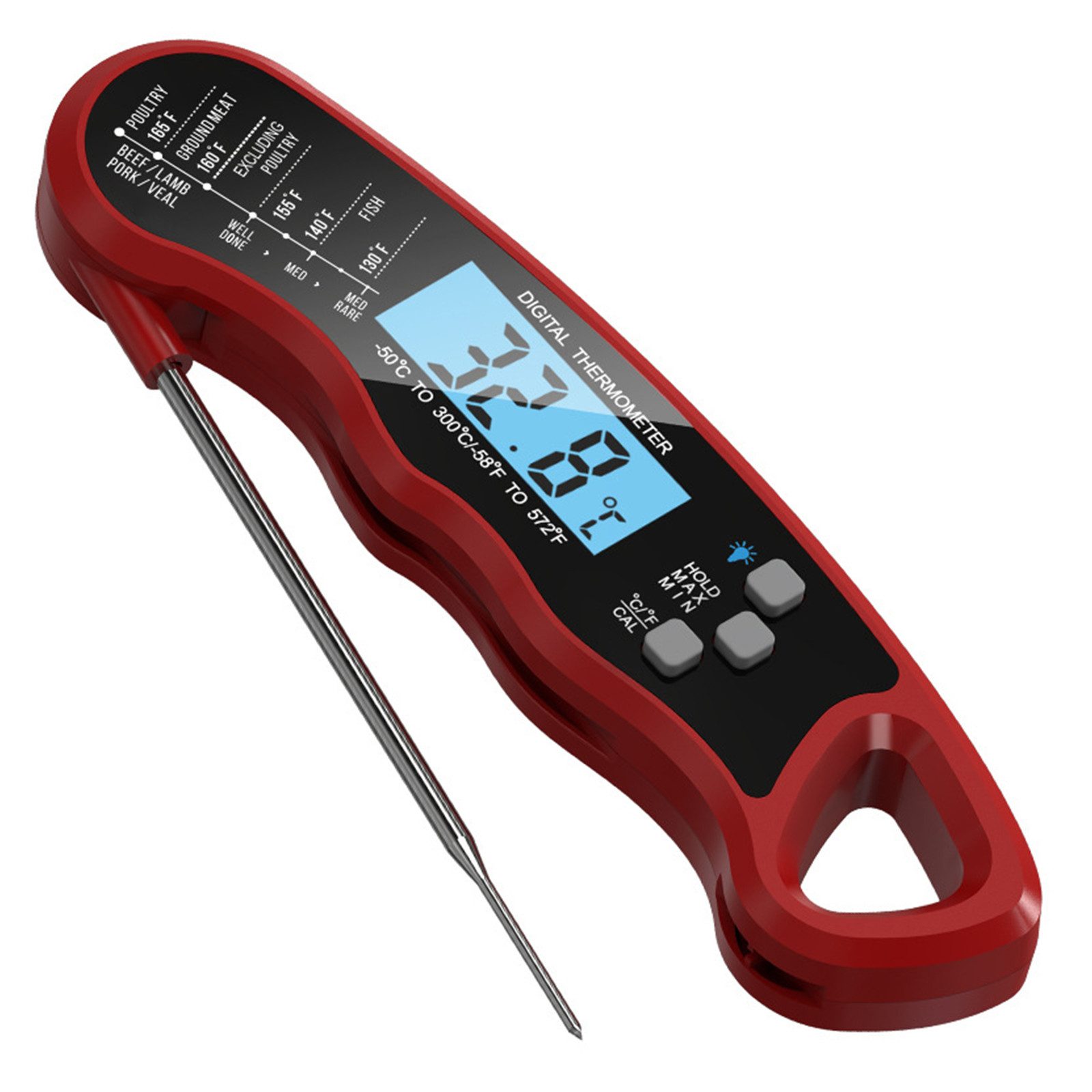 Grillthermometer Digitales Küchenthermometer Klappbares Fleischthermometer