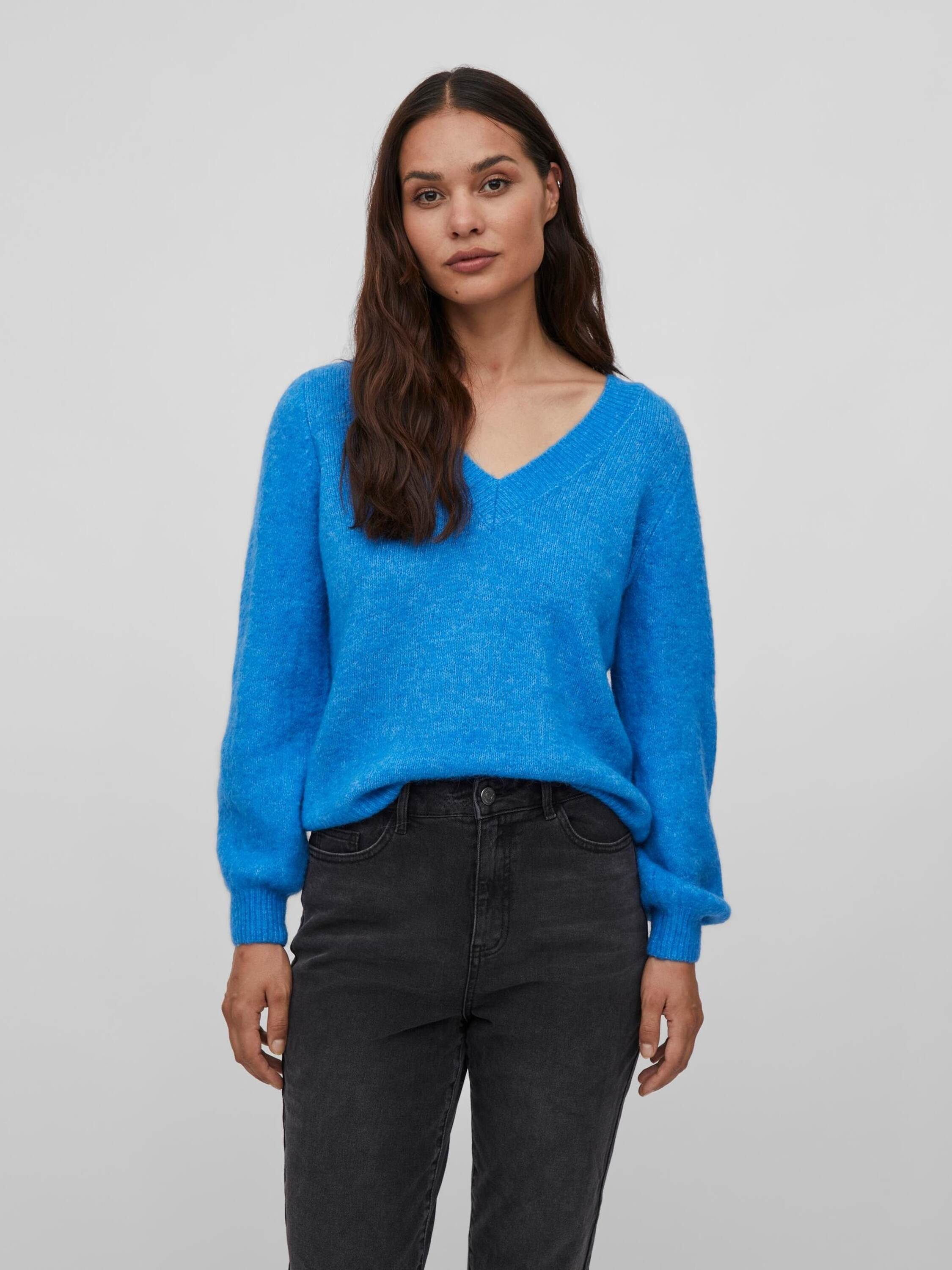 Vila Strickpullover Jamina (1-tlg) Plain/ohne Details