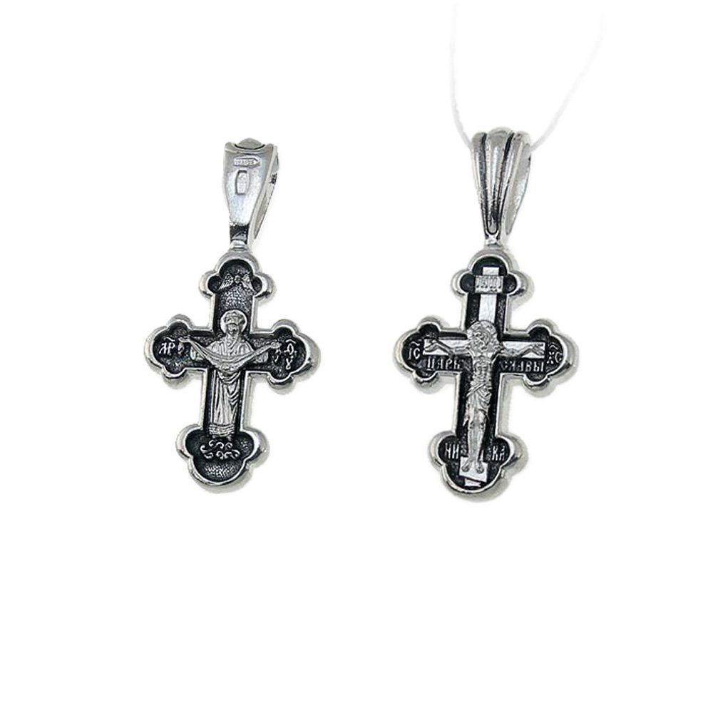 Kreuzanhänger Orthodoxe Sterling Silber Anhänger Kreuz 925 NKlaus Russi