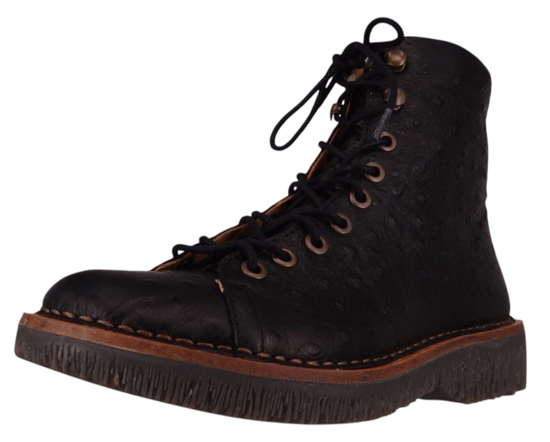 El Naturalista N5572 Volcano Black Ostrich Stiefelette