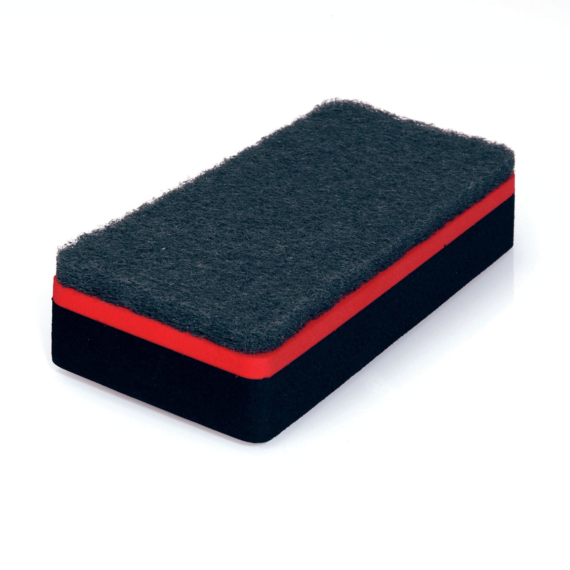 13 - Sigel Board-Eraser x magnetisch, 6 Klemmen schwarz cm, Reinigungsschwamm