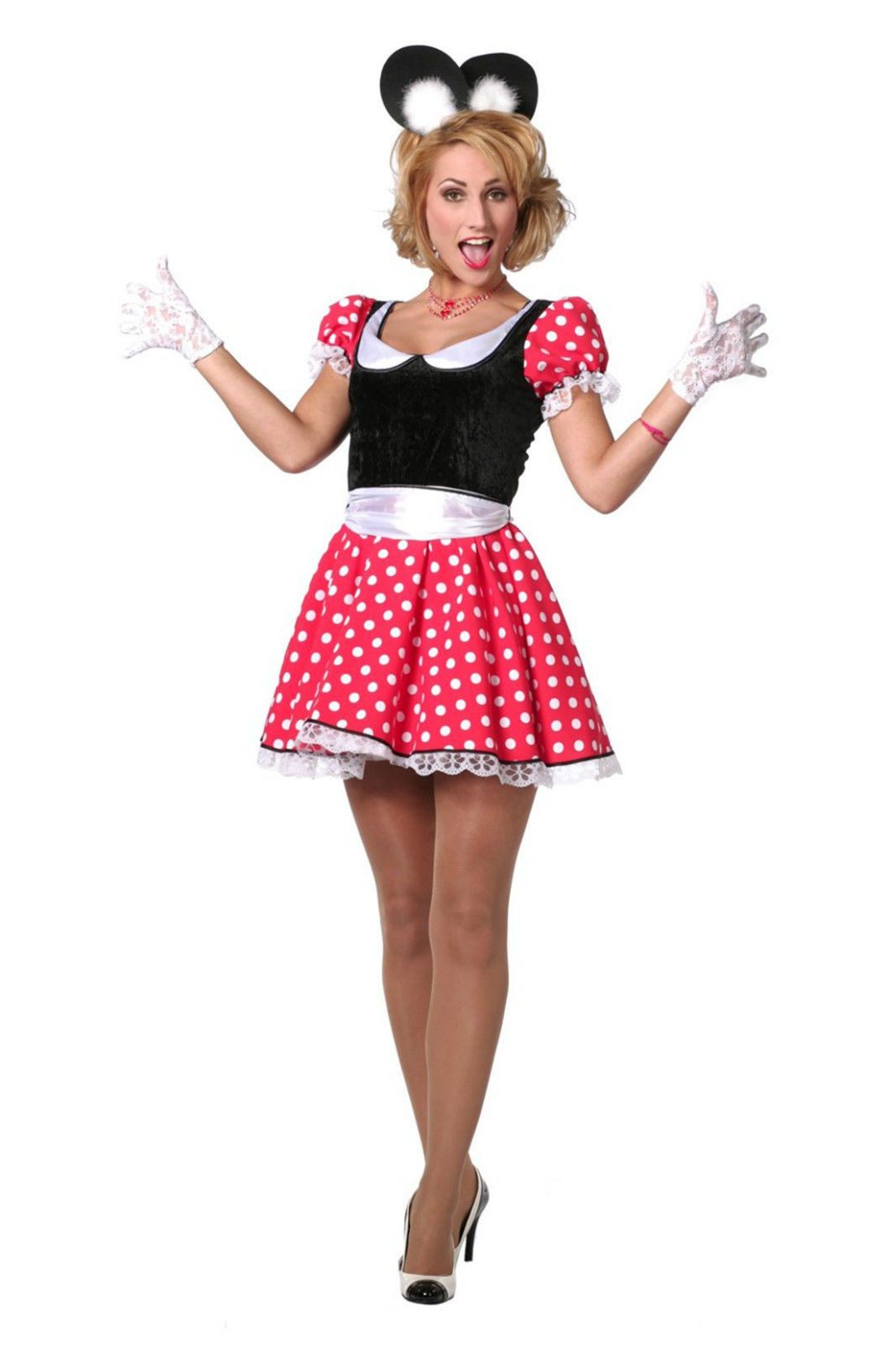 Kostüm Kostüm Maus Kleid rot