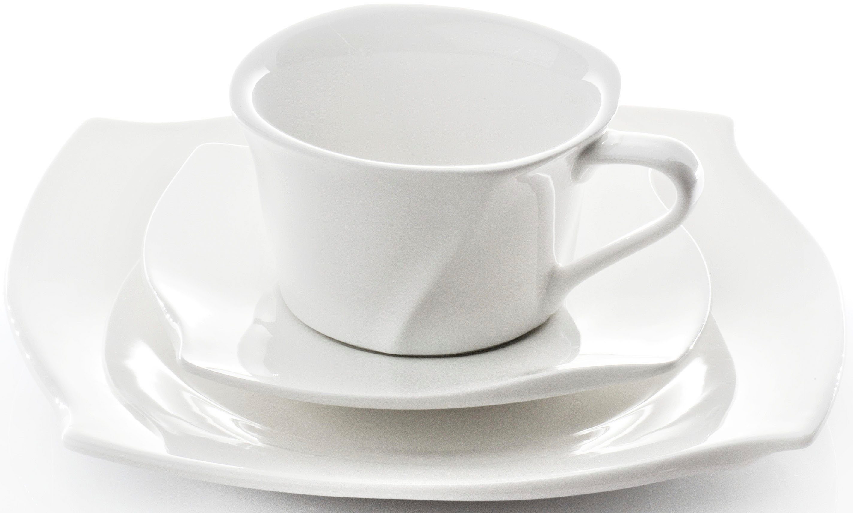 Retsch Arzberg Kaffeeservice Geschirr-Set, Service Emotion (18-tlg), 6 Personen, Porzellan, Spülmaschinenfest, 18 Teile, für 6 Personen