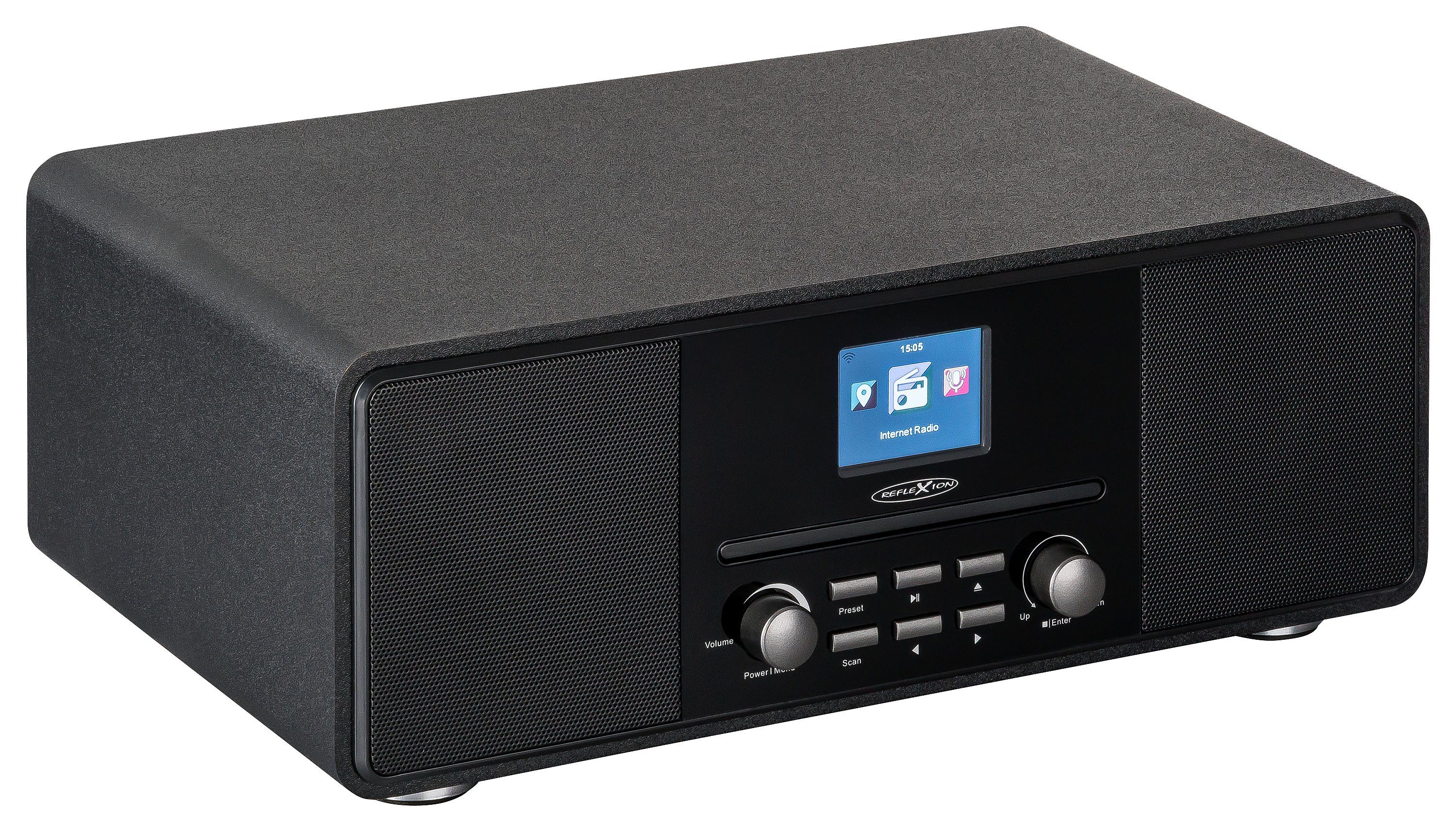 Reflexion HRA19INT Internet-Radio (Digitalradio (DAB), 160 W, 2,4" TFT Farbdisplay, Bluetooth, AUX-IN, Kopfhöreranschluss, WLAN) schwarz
