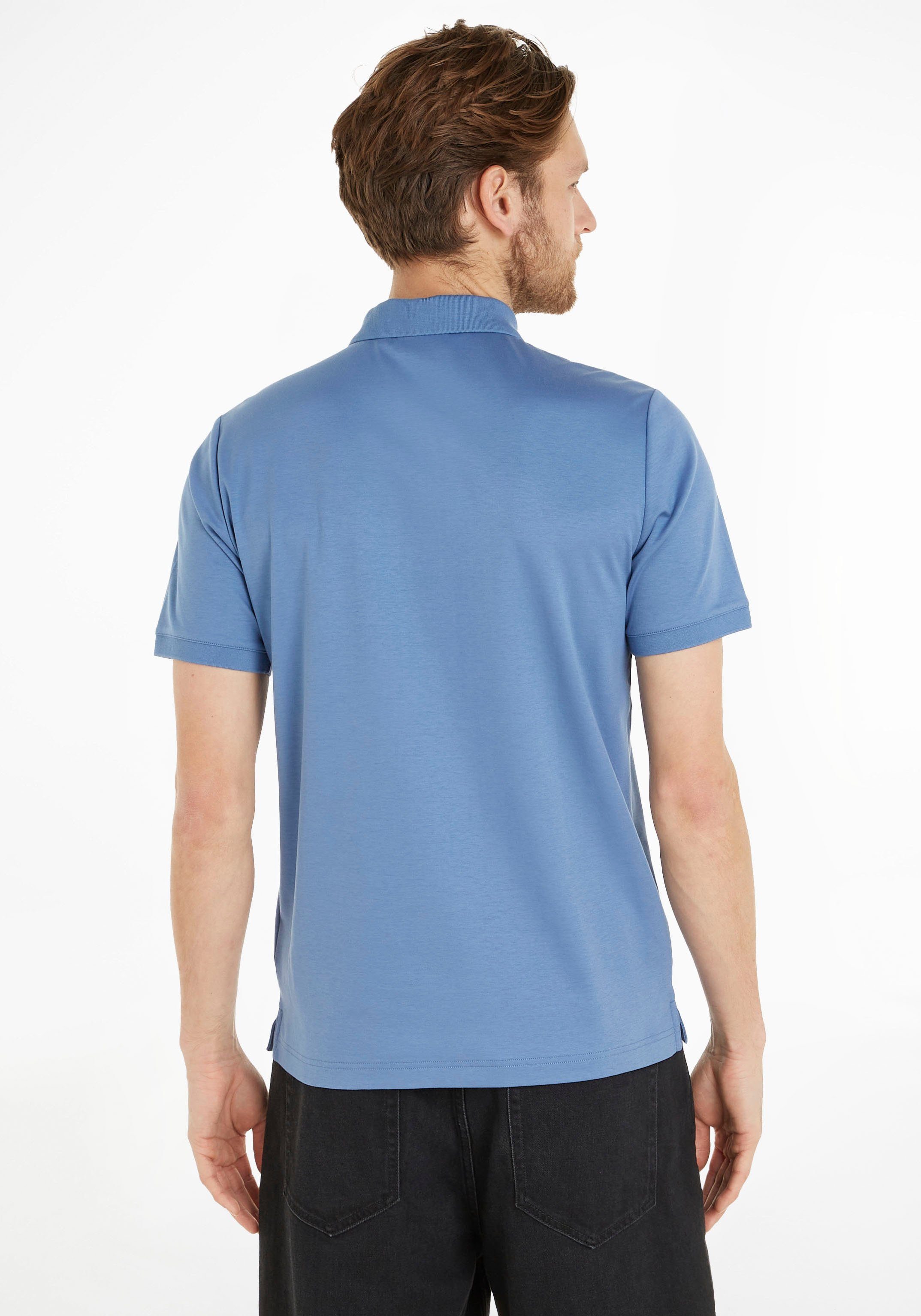 Logo Poloshirt auf Klein Brust blue iron Calvin mit Calvin der Klein