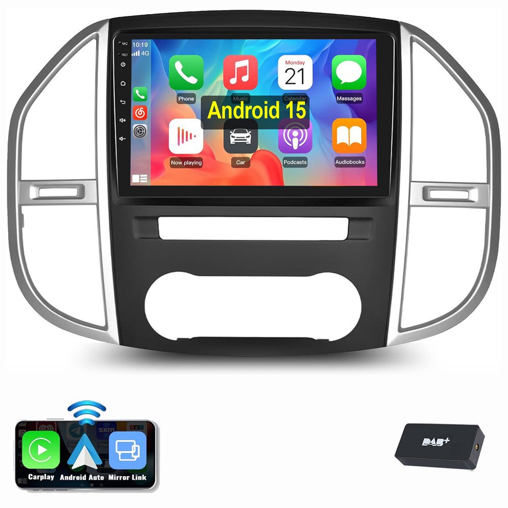 ESSGOO 10 ZOLL IPS Für Mercedes Benz W447 2013 2014-2020 Autoradio Autoradio (Digitalradio (DAB), RDS, FM, AM, Apple Carplay Android Auto GPS Navi WIFI BT SWC EQ)