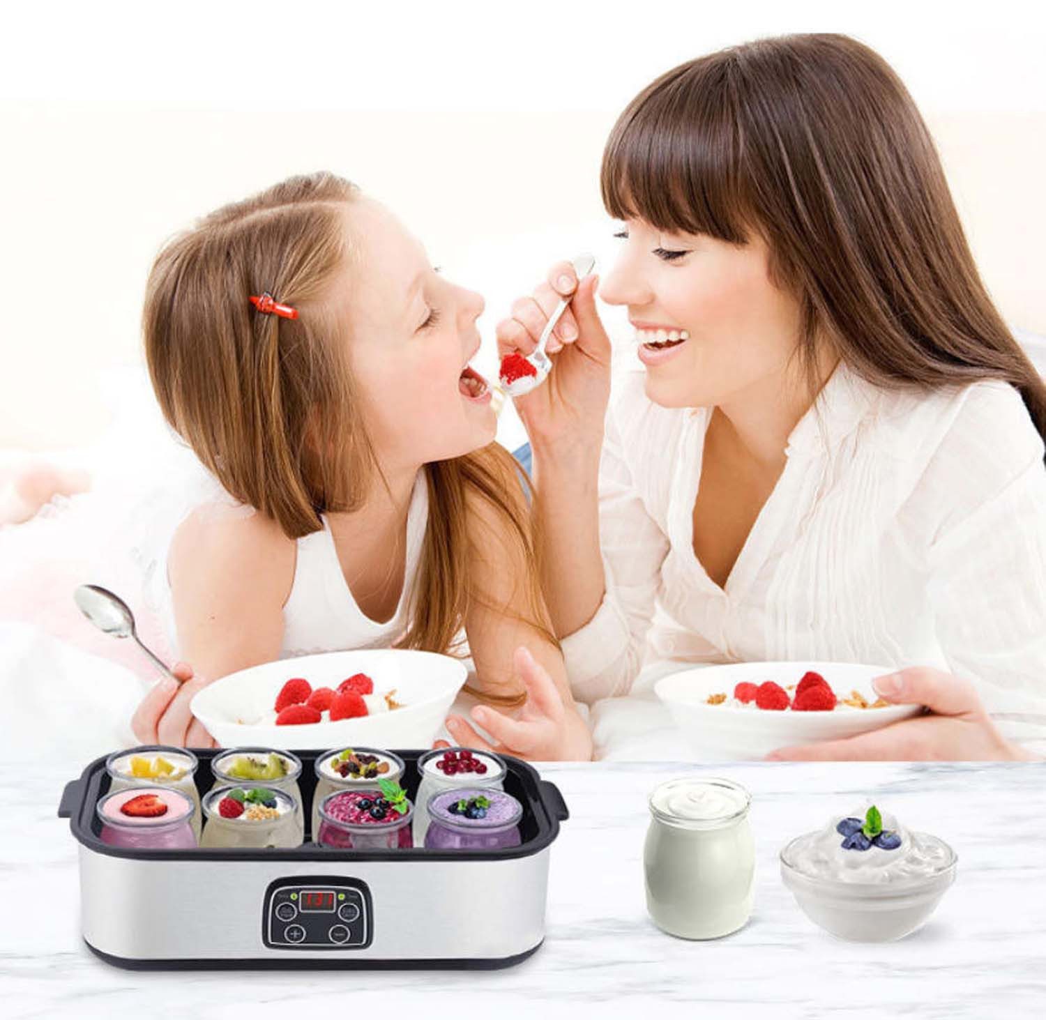 trends for living Joghurtbereiter Joghurtbereiter mit 8 behältern geliefert 8 Joghurtsorten gleichzeitig