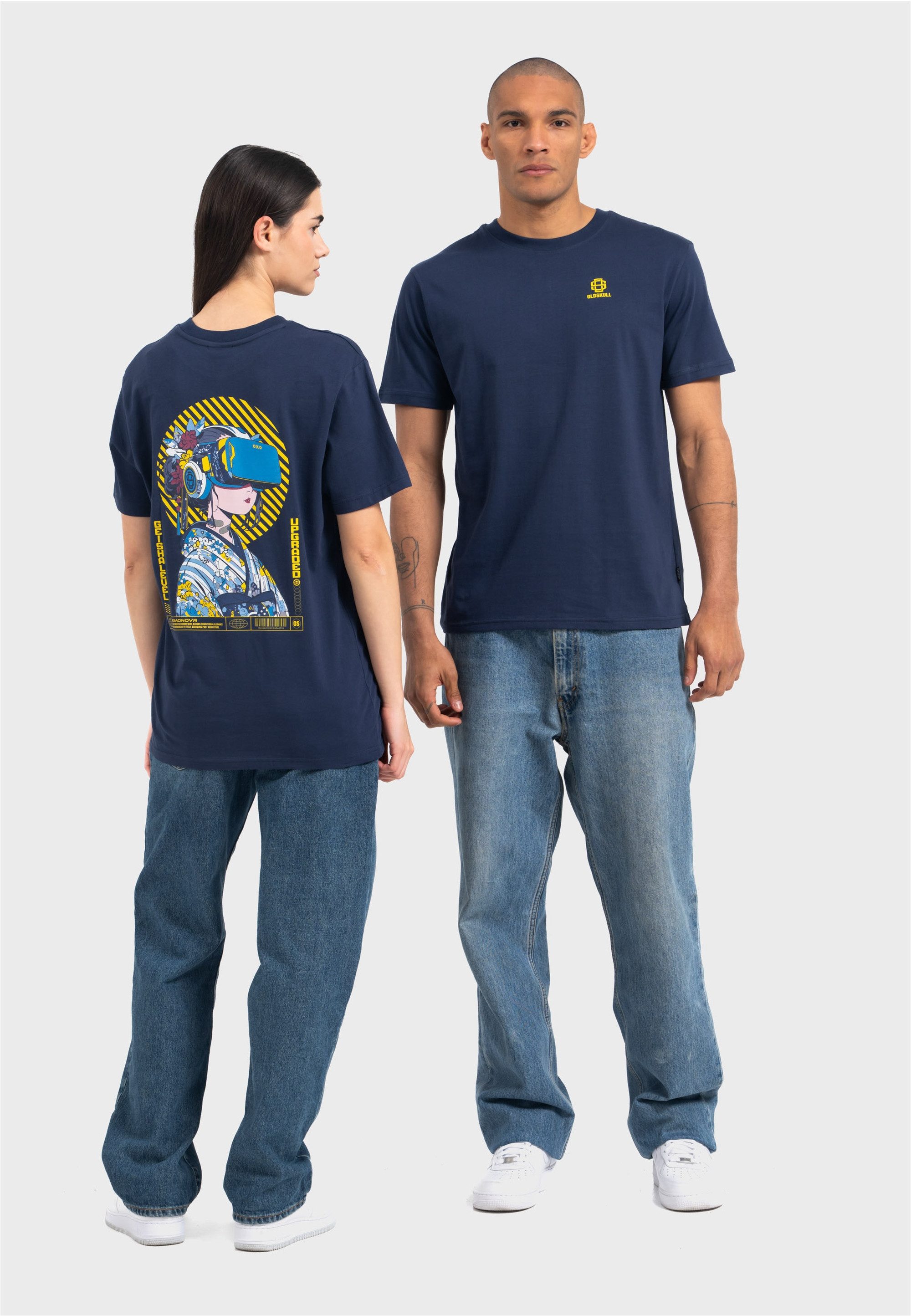 Oldskull T-Shirt Asian Virtual Logo Graphic Traditionelles fernöstliches Motiv