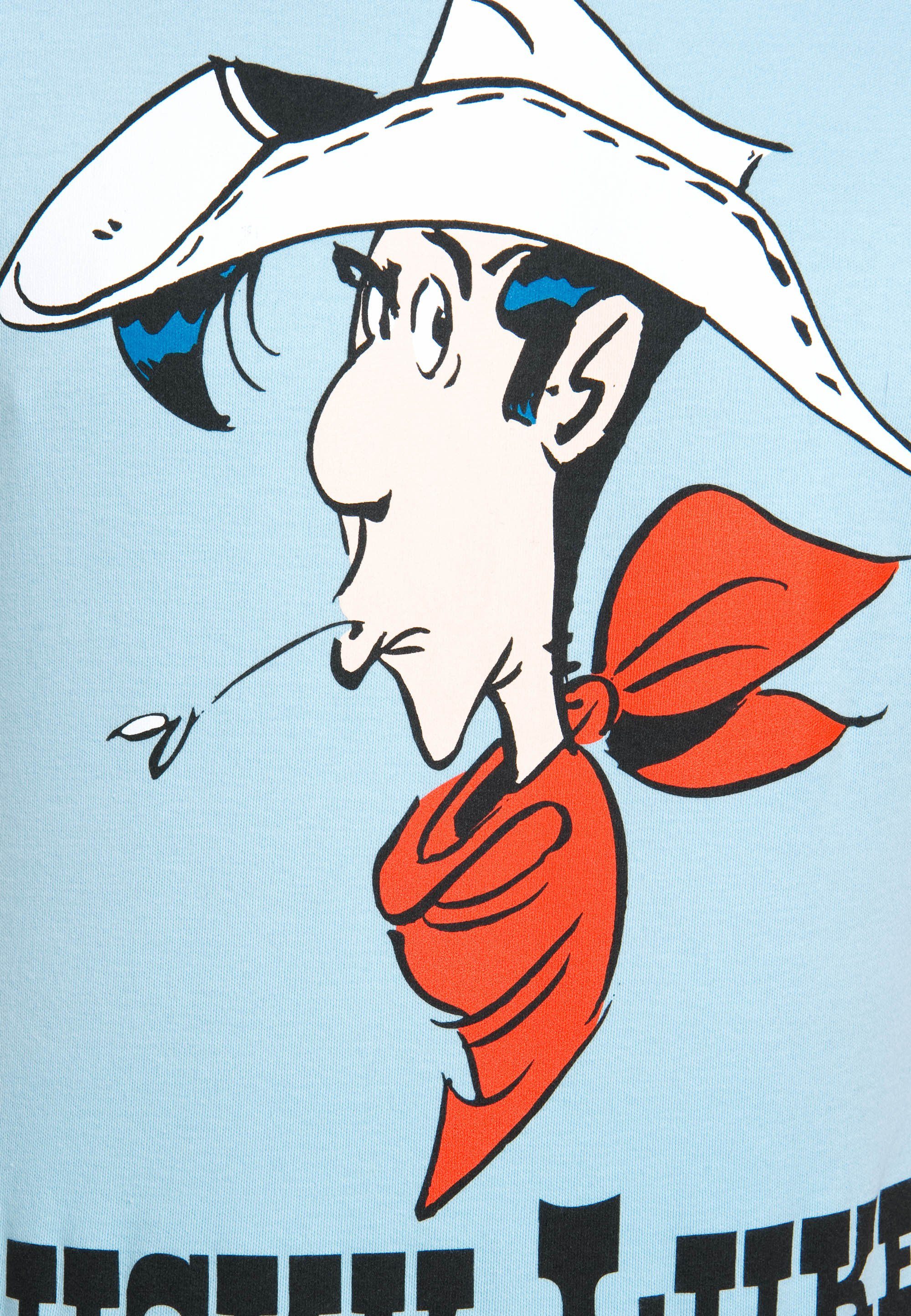 LOGOSHIRT T-Shirt Lucky Luke Portrait mit Lucky Luke-Print