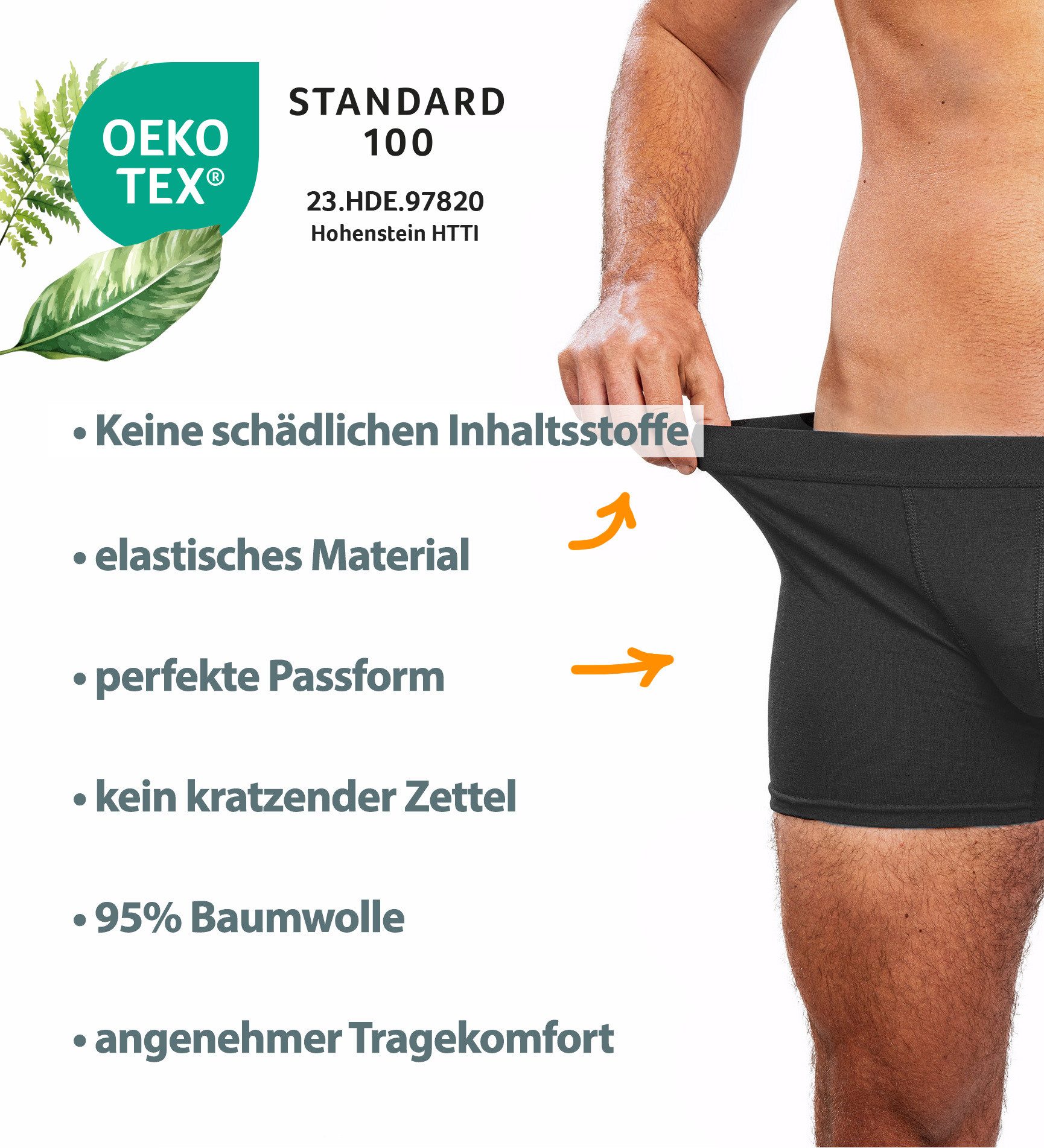 Kemes Boxershorts Herren 10er Pack schwarz Baumwolle Unterhose Unterwäsche Boxershorts (Set, 10er Pack) kein kratzendes Etikett