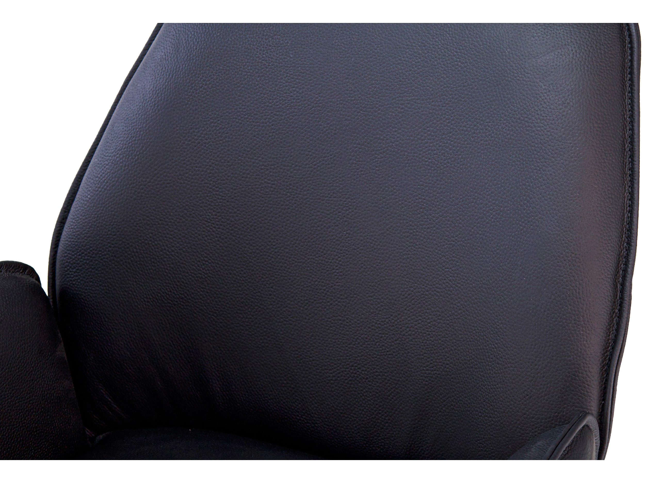 Massivart® Polsterstuhl Echtleder drehbar 180 Grad / Esszimmerstuhl »COVELO«, mit Nivellierung · Metallgestell schwarz matt – Bild 5 von 5