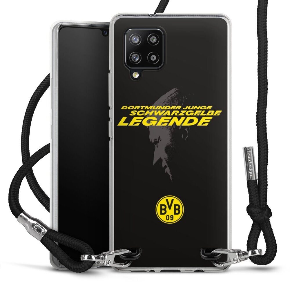 DeinDesign Handyhülle Marco Reus Borussia Dortmund BVB Danke Marco Schwarzgelbe Legende, Samsung Galaxy A42 5G Handykette Hülle mit Band Case zum Umhängen