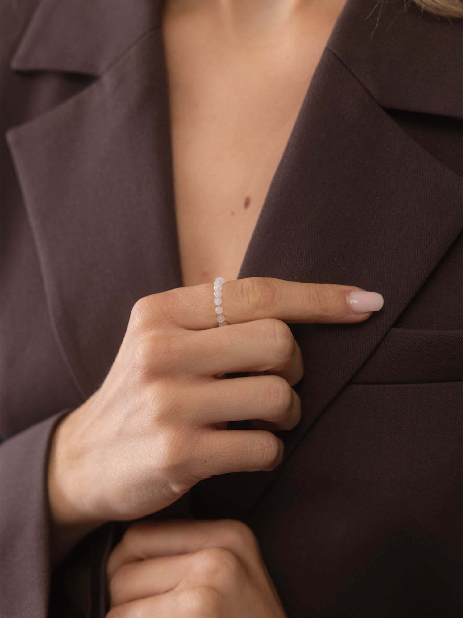 Purelei Fingerring Rosenquarz Anxiety