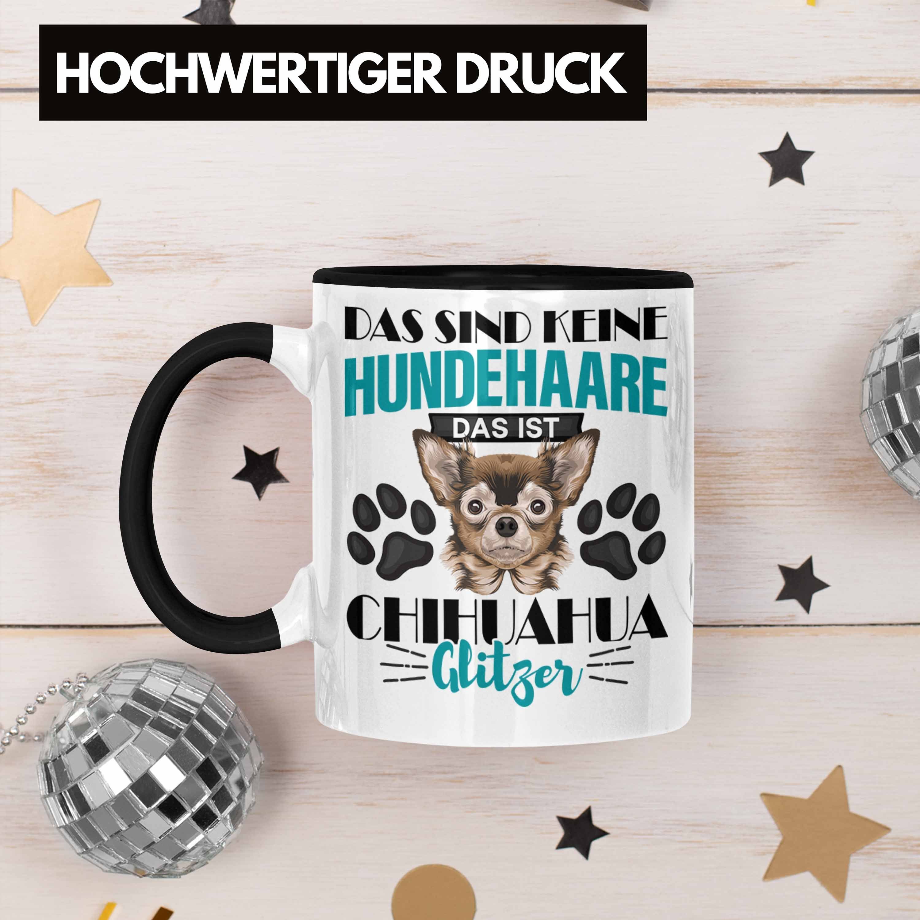 Glitzer Besitzer Tasse Hundehaa Trendation Tasse Chihuhahua Das Ist Schwarz Geschenk Chihuhahua