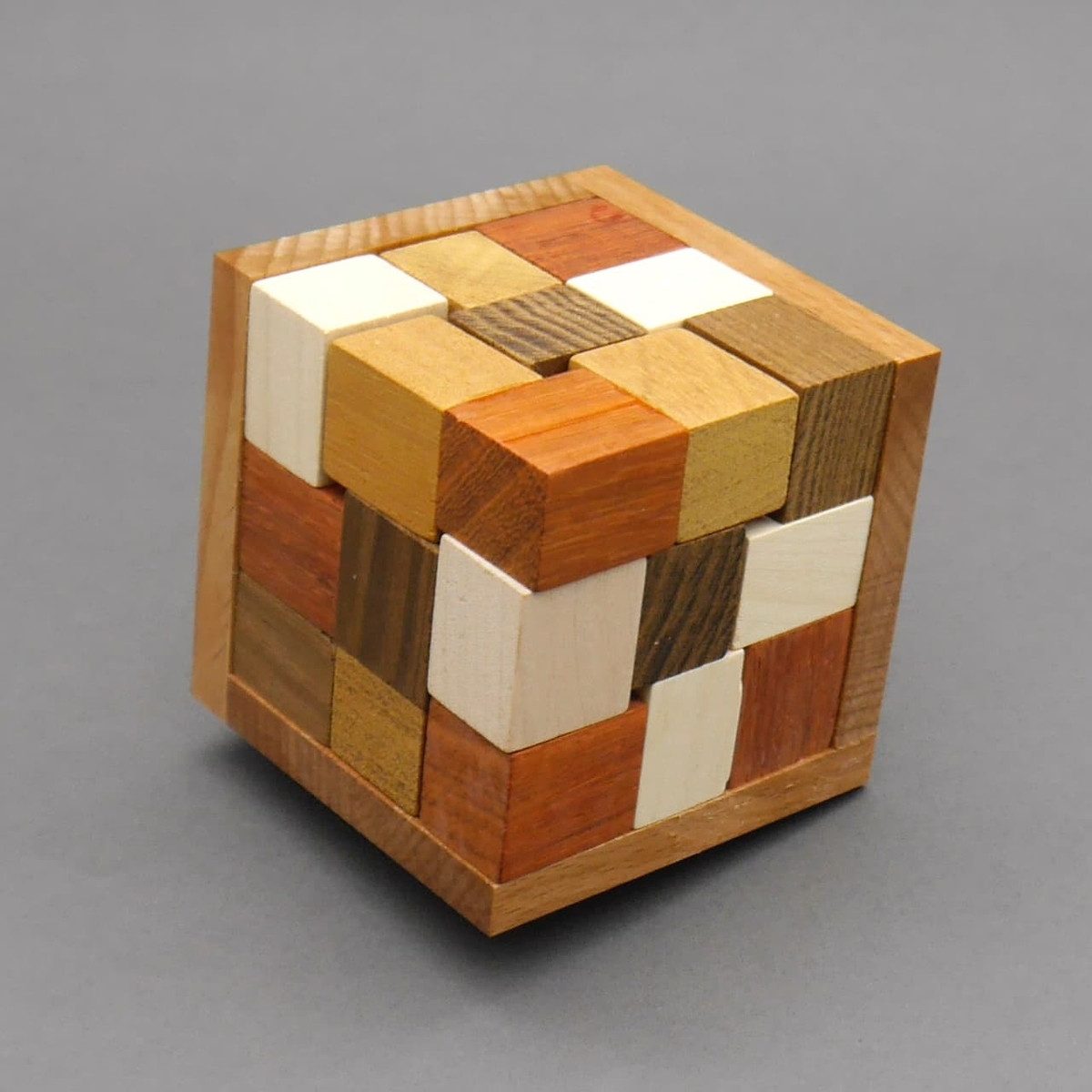 ROMBOL Denkspiele Spiel HOFFMANN CUBE - schwieriger Knobelwürfel, 3D-Puzzle, Denkspiel