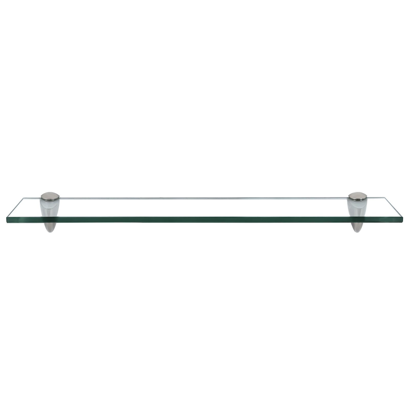 Clanmacy Wandregal Glasablage Glasregal ideal für Bad, Dusche 60x10x0.8 cm Klarglas | Wandregale