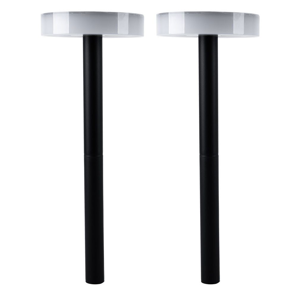 GLOBO LIGHTING LED Solarleuchte, Leuchtmittel inklusive, Warmweiß, Wegleuchte Garten Stecklampe Außenleuchte Solarleuchte Akku 2x