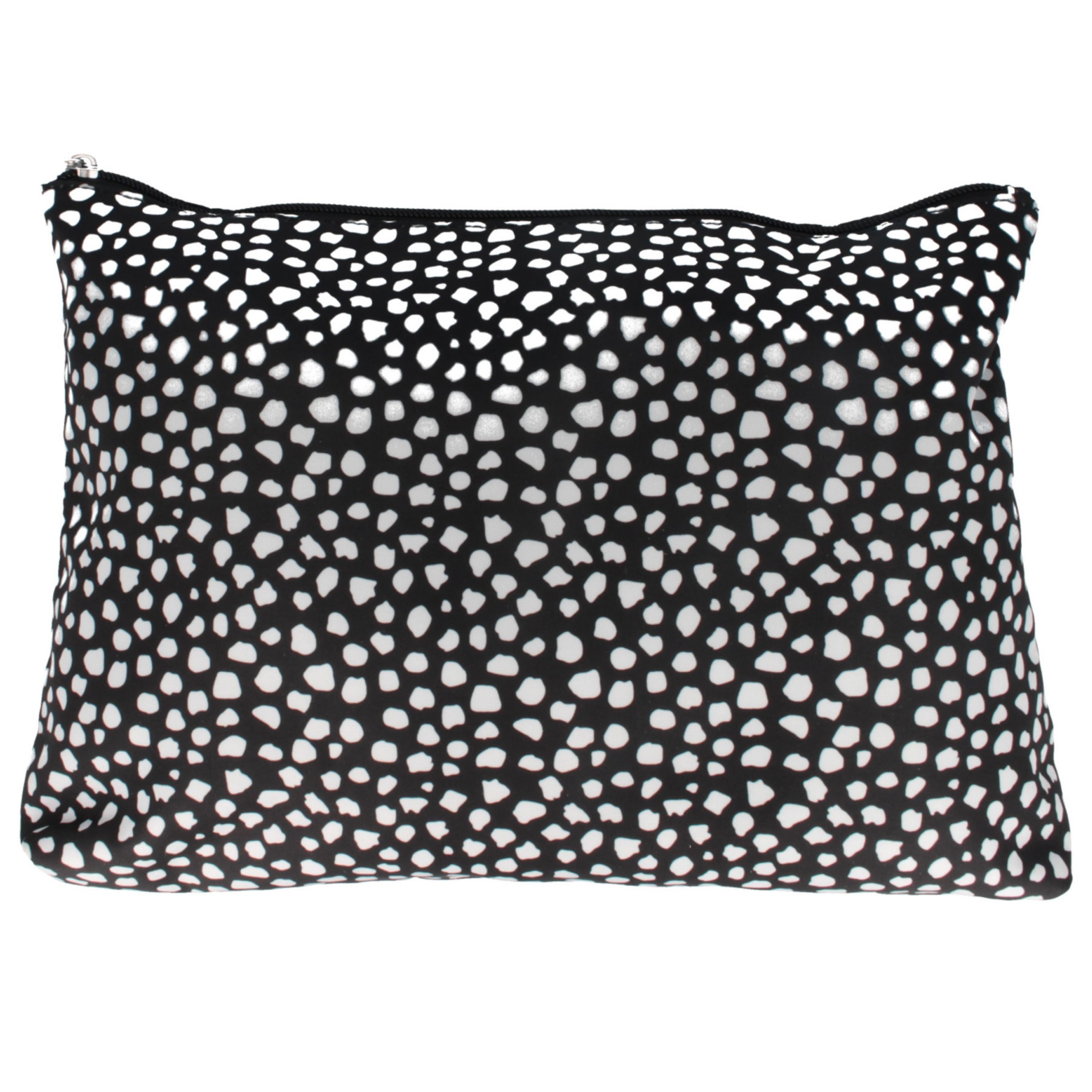 PARSA Beauty Kosmetiktasche PARSA Beauty ESSENTIAL Kulturtasche schwarz weiß Kosmetiktasche