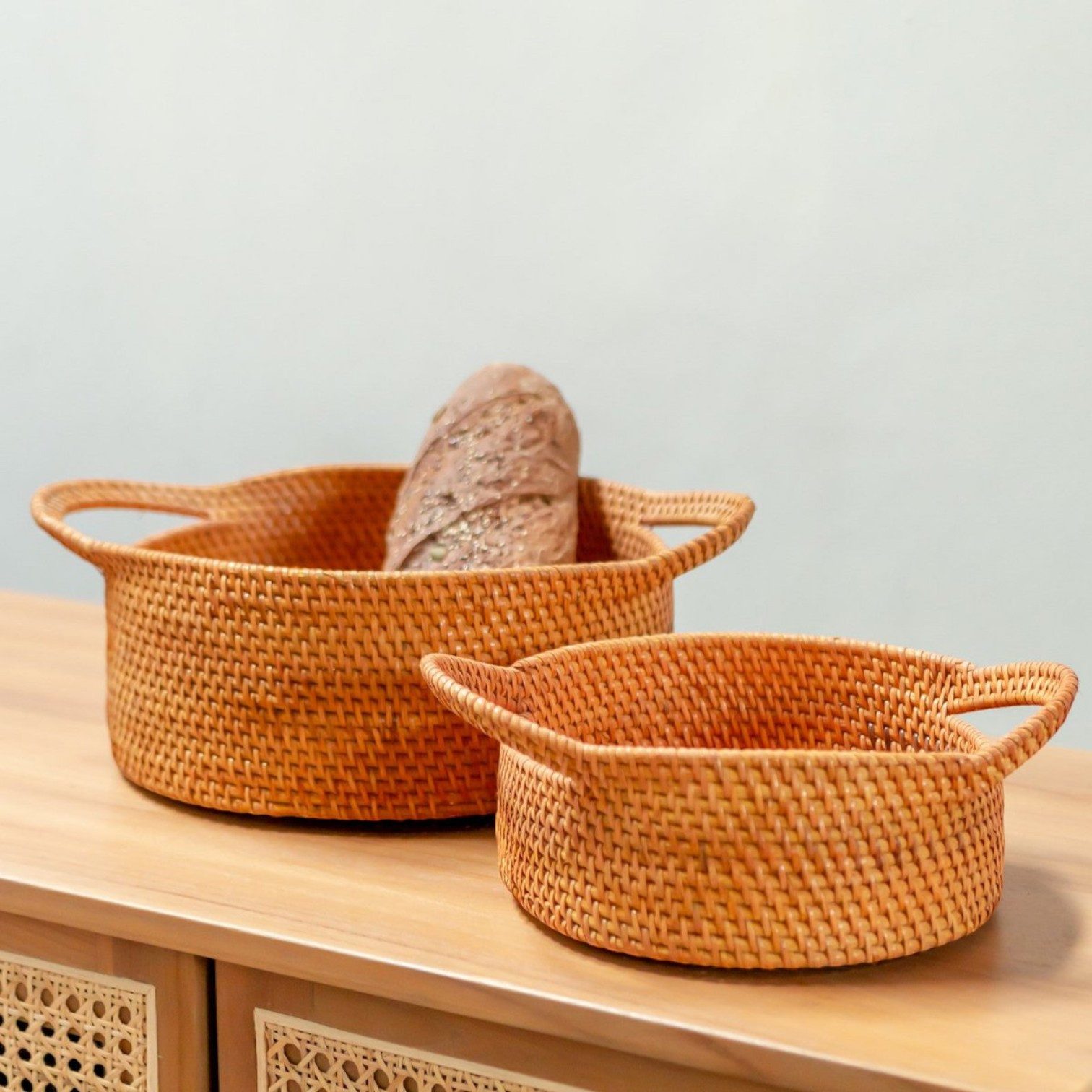 Soeji Aufbewahrungskorb Kleiner Rattan-Aufbewahrungskorb