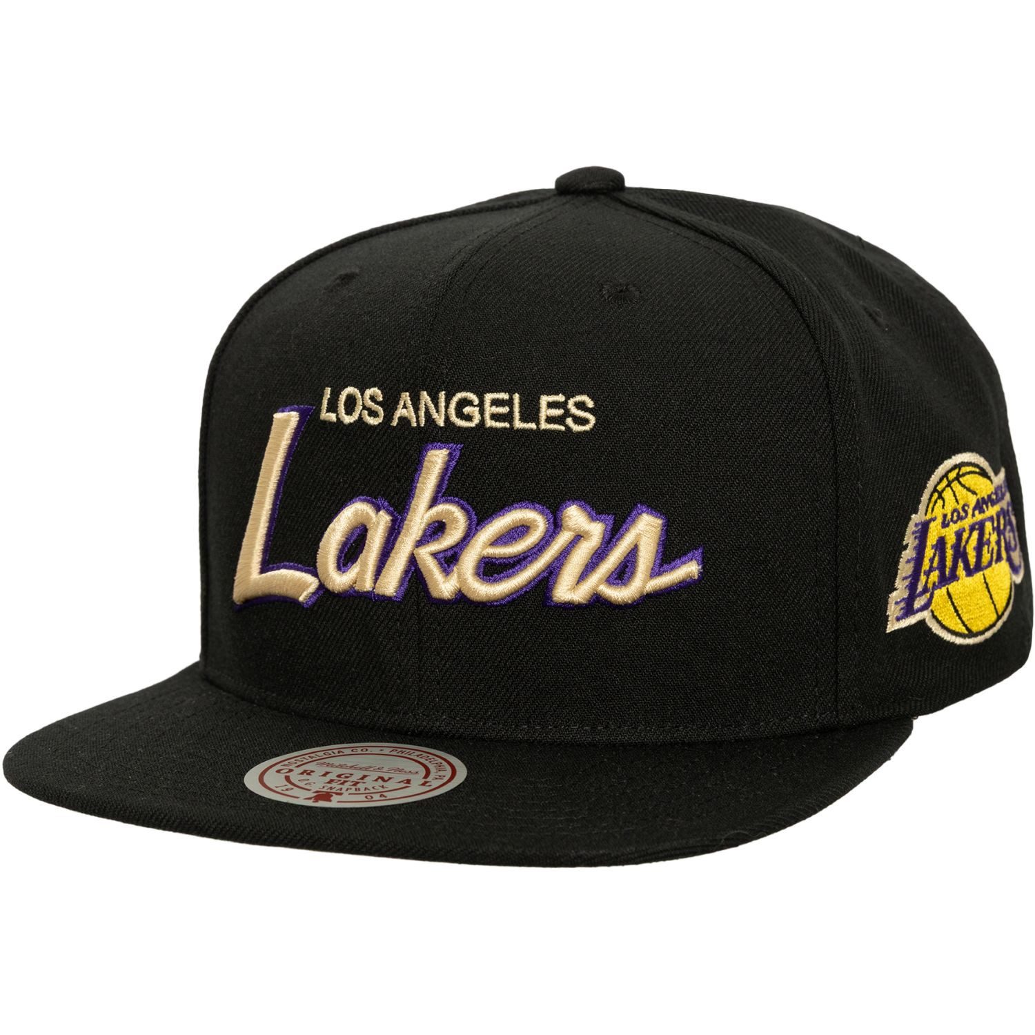 Mitchell & Ness Snapback Cap CREAM SCRIPT Los Angeles Lakers