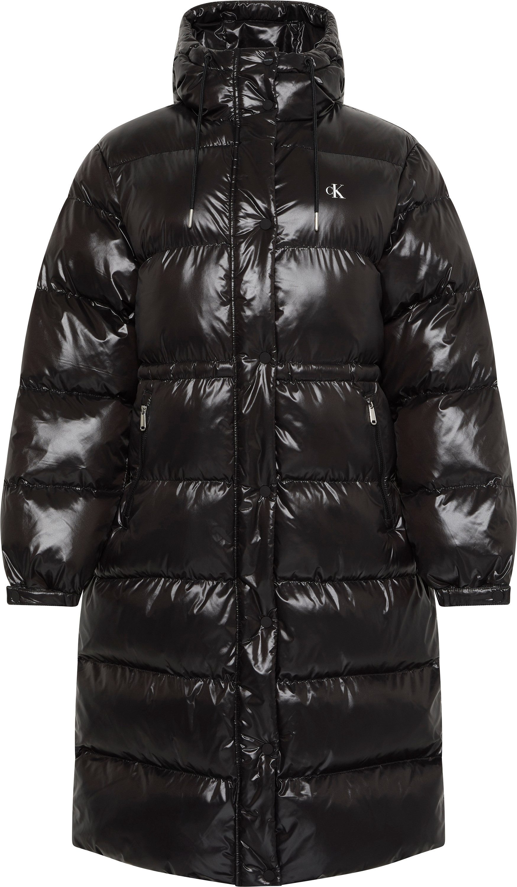 Calvin Klein Jeans Steppmantel SHINE LONG PUFFER COAT Mit Rundhalsausschnitt, regular fit