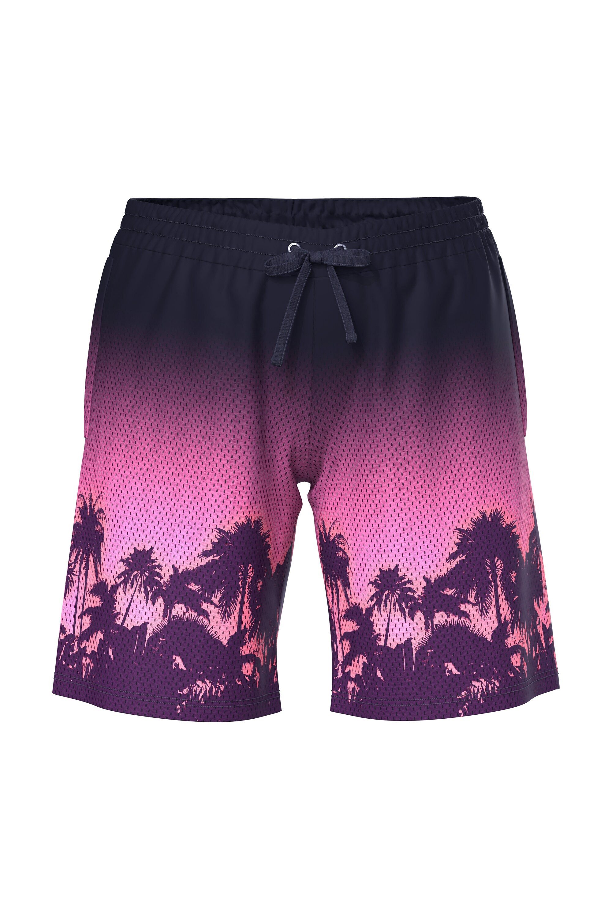 Ulla Popken Jeansshorts Aktiv-Shorts Mesh Palmen günstig online kaufen
