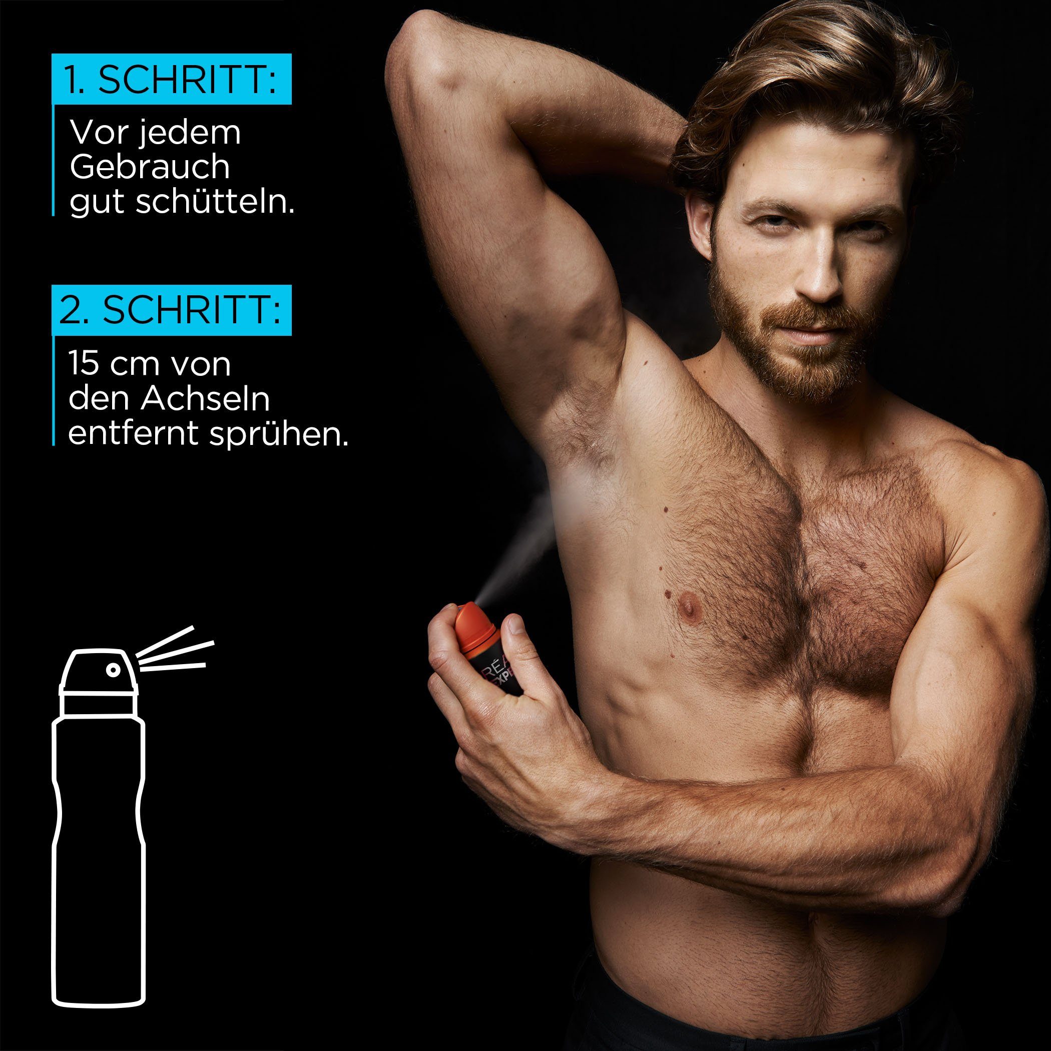 L'ORÉAL PARIS MEN Protect 5-in-1, Carbon Packung, Deo Deo-Spray EXPERT Spray 6-tlg