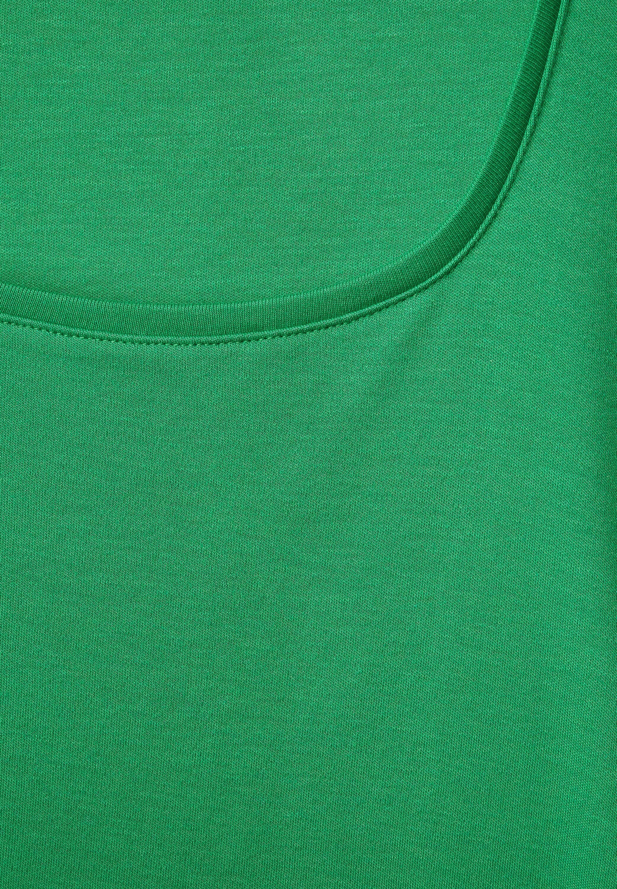ONE STREET Rundhalsshirt Unifarbe fresh in green