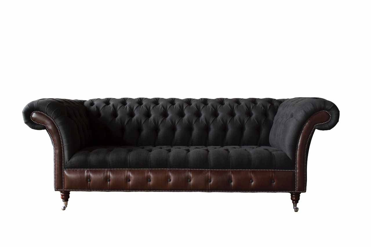Wohnzimmer Klassisch Chesterfield Sofas Couch JVmoebel Chesterfield-Sofa, Dreisitzer Sofa Design