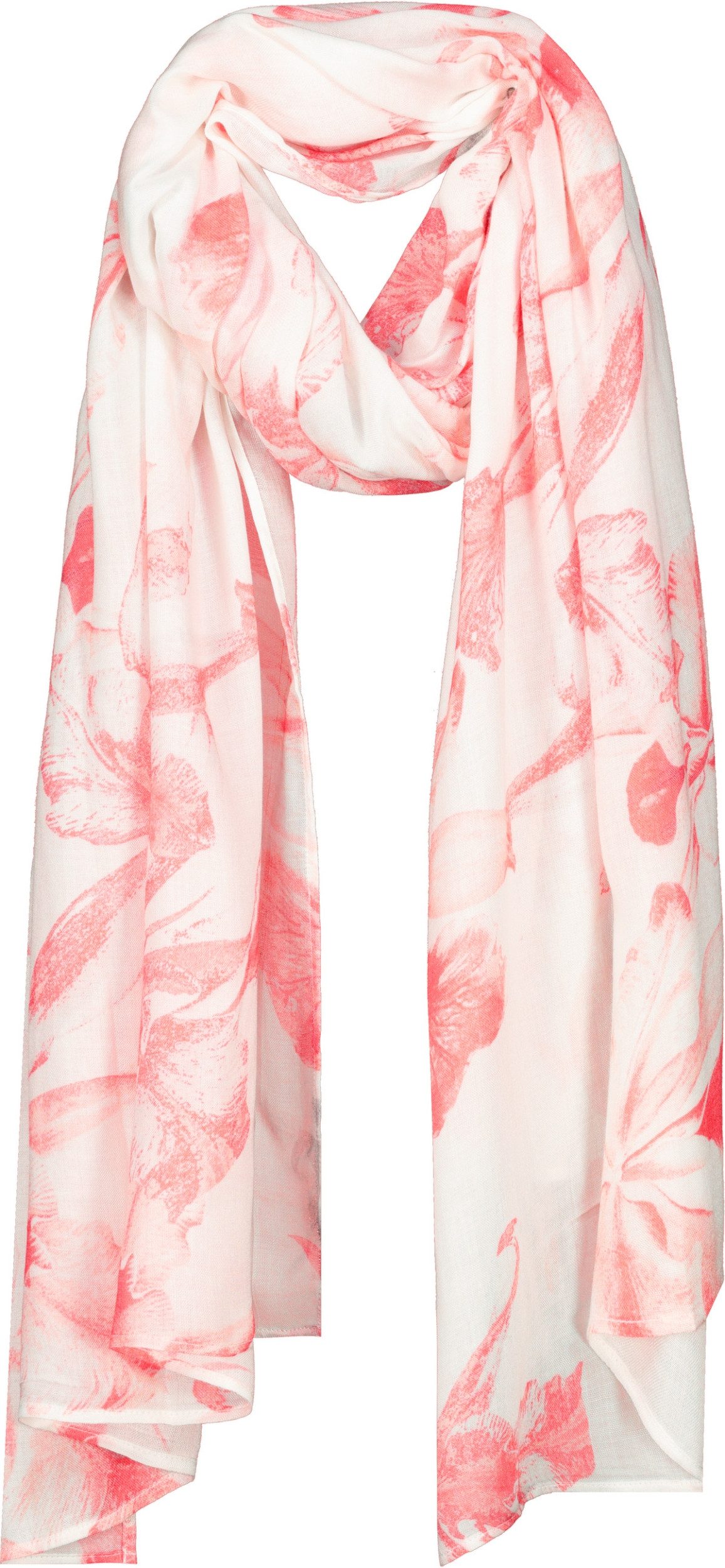 Halstuch Schal, bright coral gemustert