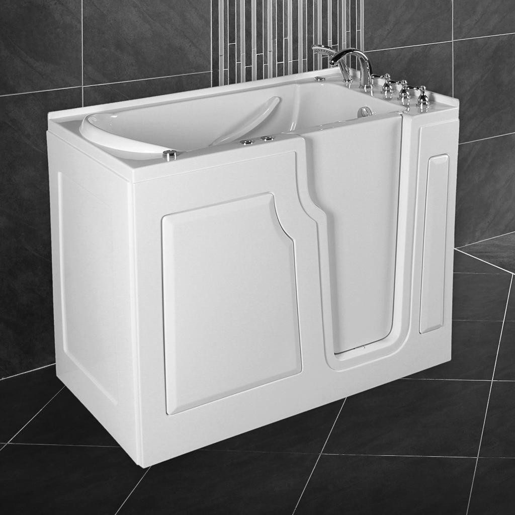PureHaven Badewanne Seniorenbadewanne 122x71 cm mit Whirlpool-Funktion