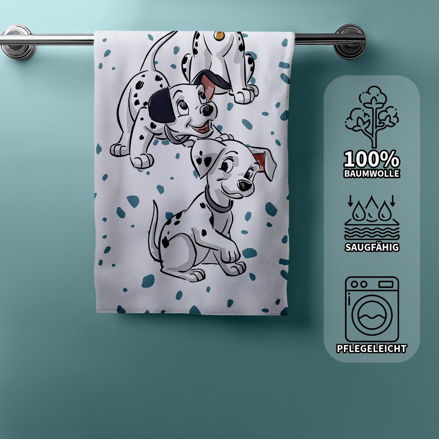 Jerry Fabrics Handtücher Disney 101 Dalmatiner Lucky Duschtuch Strandtuch B günstig online kaufen