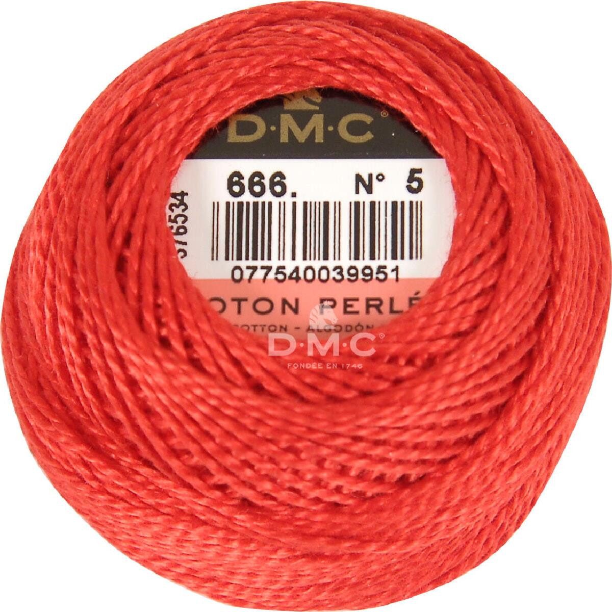 DMC DMC Gomitolo di filato perlato forza 5, 10 g, 116a/5-666 Stickgarn, (embroidery kit by Marussia, 1-St., Hochwertiges Garn zum Stricken und Häkeln), Hochwertiges Garn zum Stricken und Häkeln