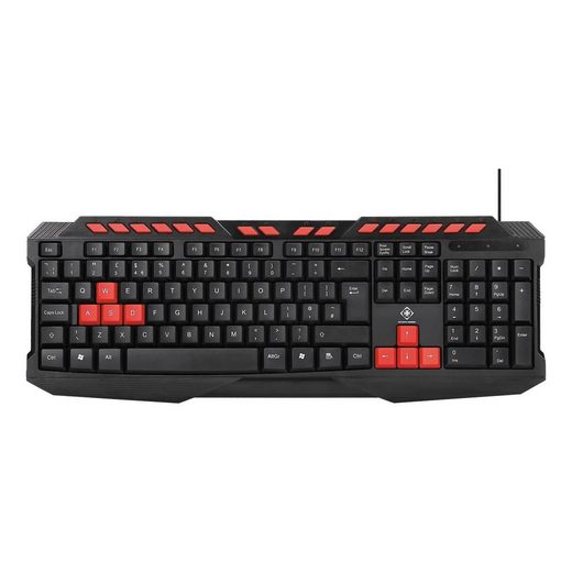 DELTACO »Gaming Tastatur (orange LED, Anti-Ghosting, USB, UK Layout)« PC-Tastatur
