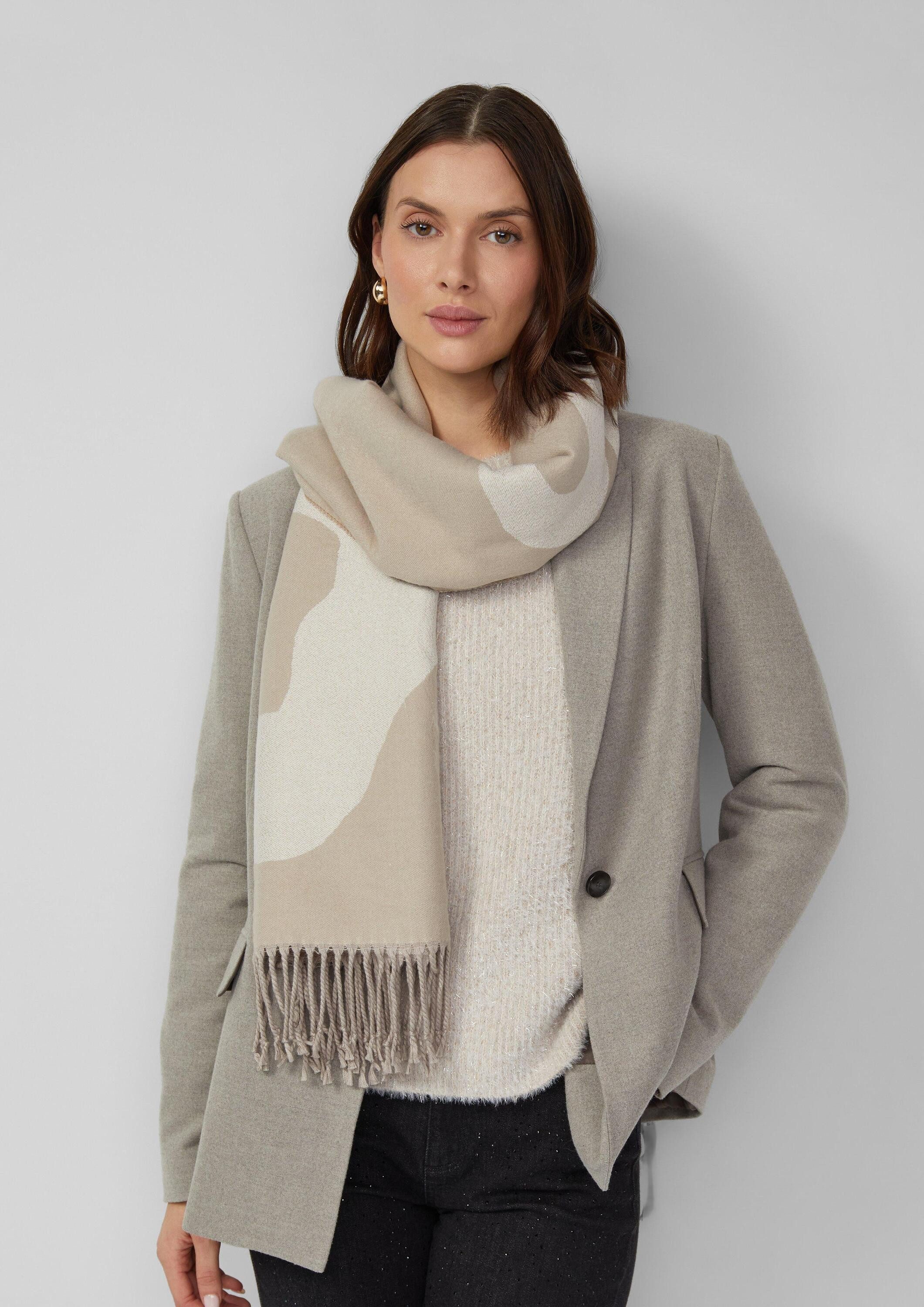 s.Oliver Schal Tuch, Eleganter Schal mit Fransen günstig online kaufen