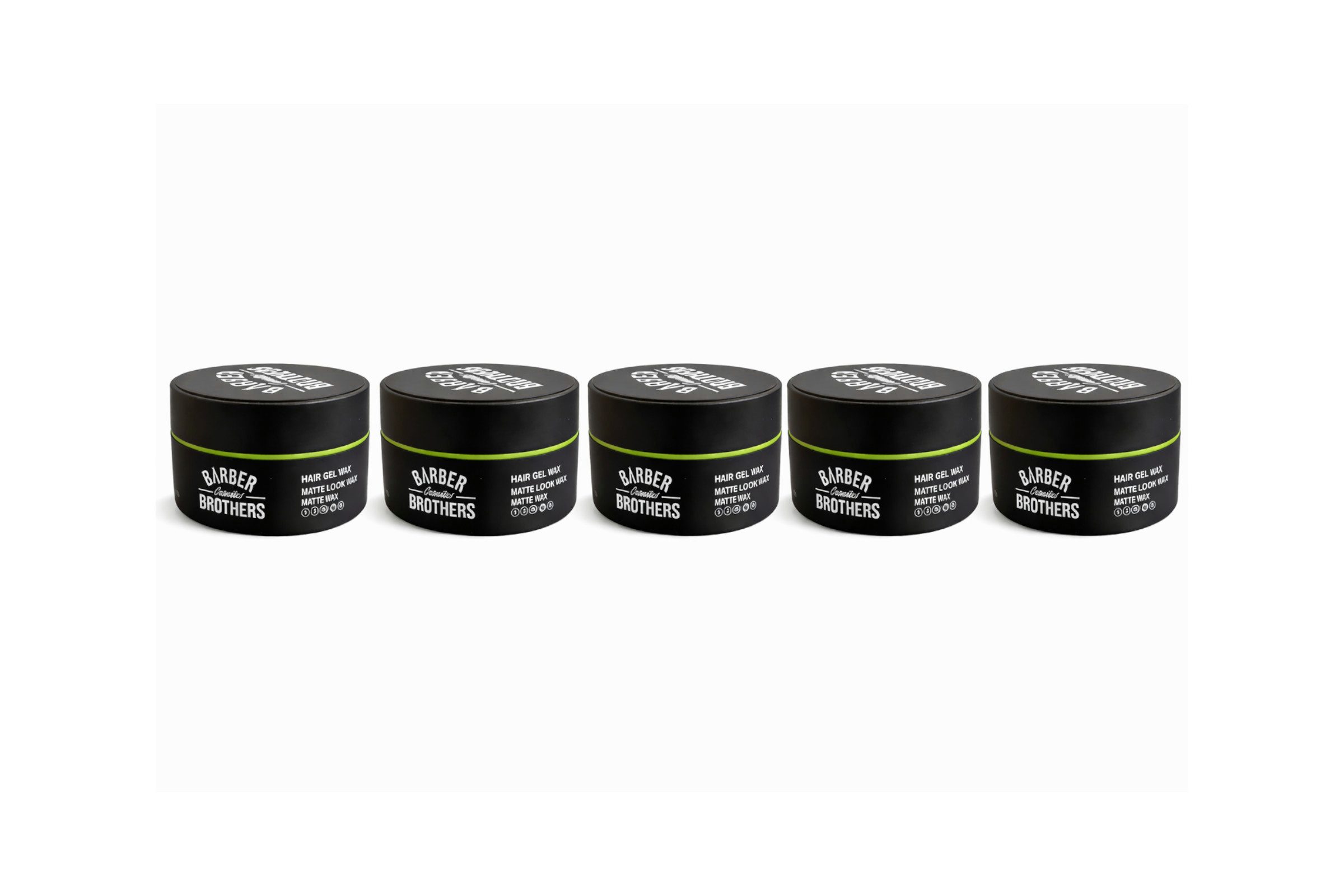 Weit & Breit Handelsgesellschaft mbH Haarwachs Matte Look Hair Styling Wax Haarwachs 150 ml Friseurbedarf 5 Stück, 5-tlg., Mattes Finish ohne Glanz oder fettiges Gefühl