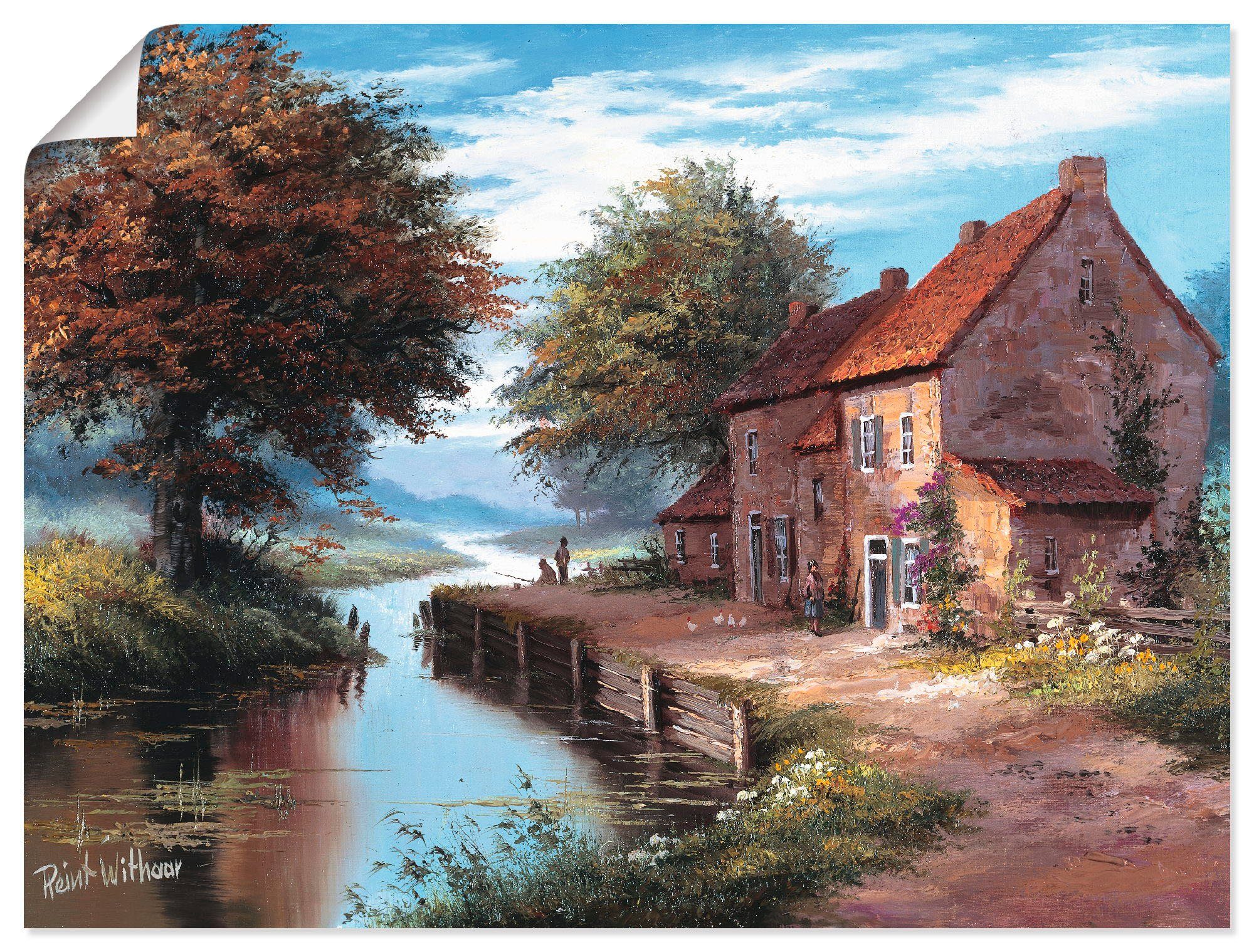 Artland Wandbild Früher Morgen, Gewässer (1 St), als Leinwandbild, Wandaufkleber oder Poster in versch. Größen