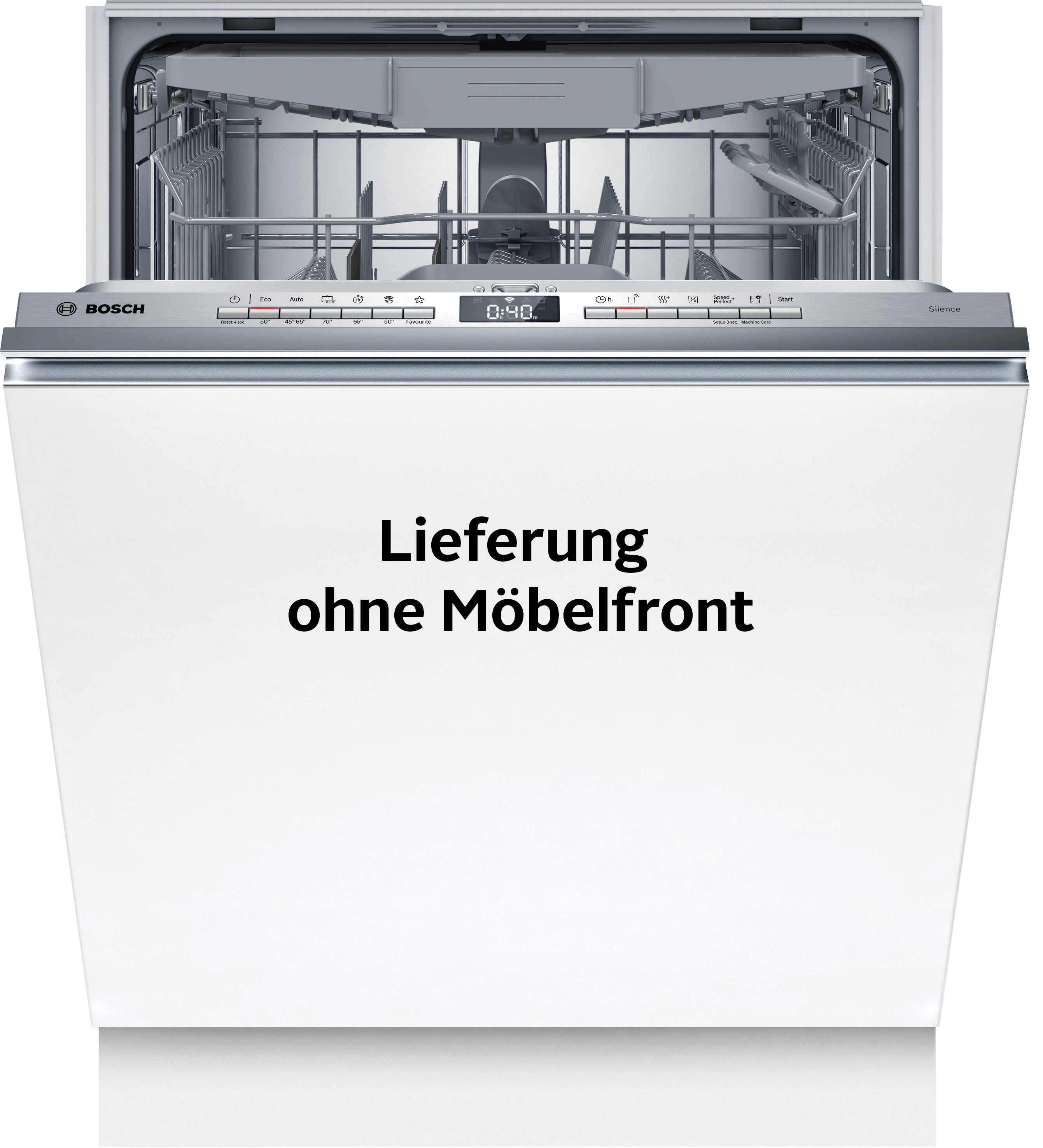 BOSCH vollintegrierbarer Geschirrspüler Serie 4 SMV4HVX14E, 14 Maßgedecke, Info Light - erlischt bei Beendigung des Spülvorgangs, flexible Körbe