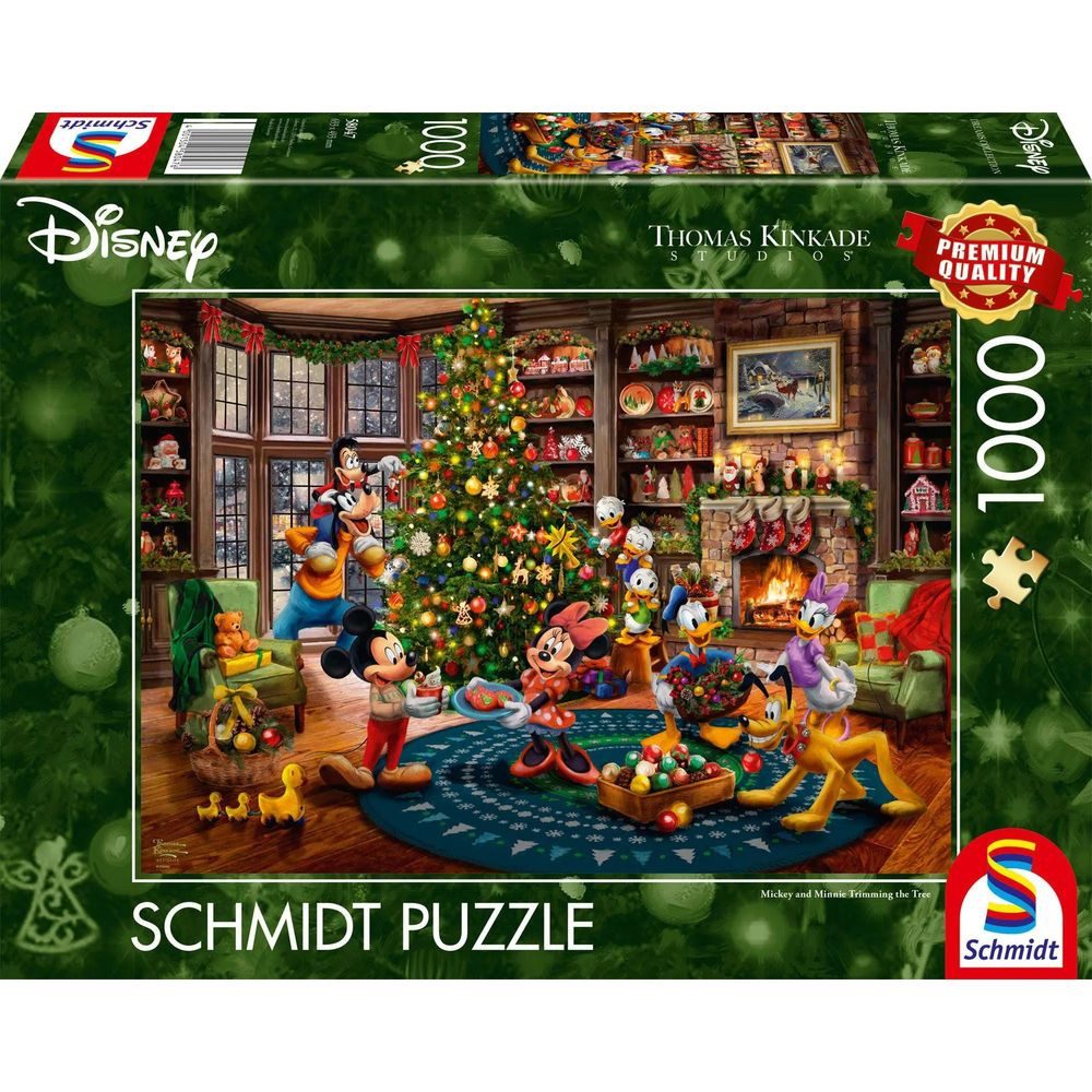 Schmidt Spiele Puzzle Disney, Mickey & Minnie Trimming The Tree, 1000 Puzzleteile
