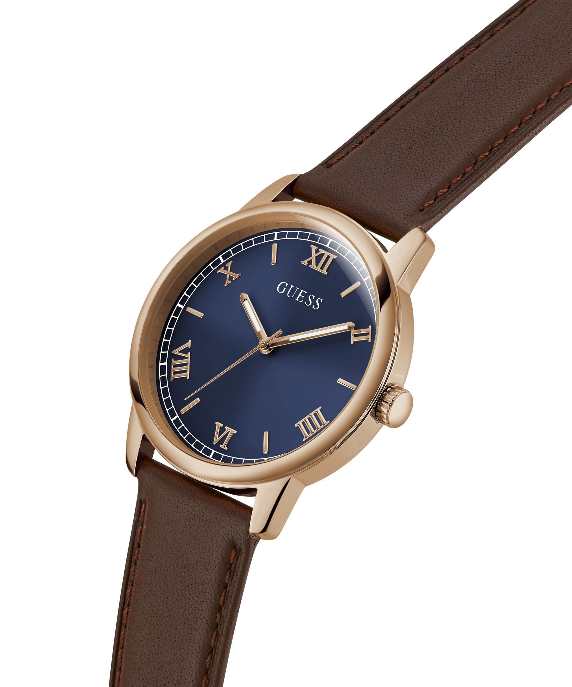 Guess Quarzuhr CHANDLER GW1054G5, Armbanduhr, Herrenuhr, Lederarmband, analog