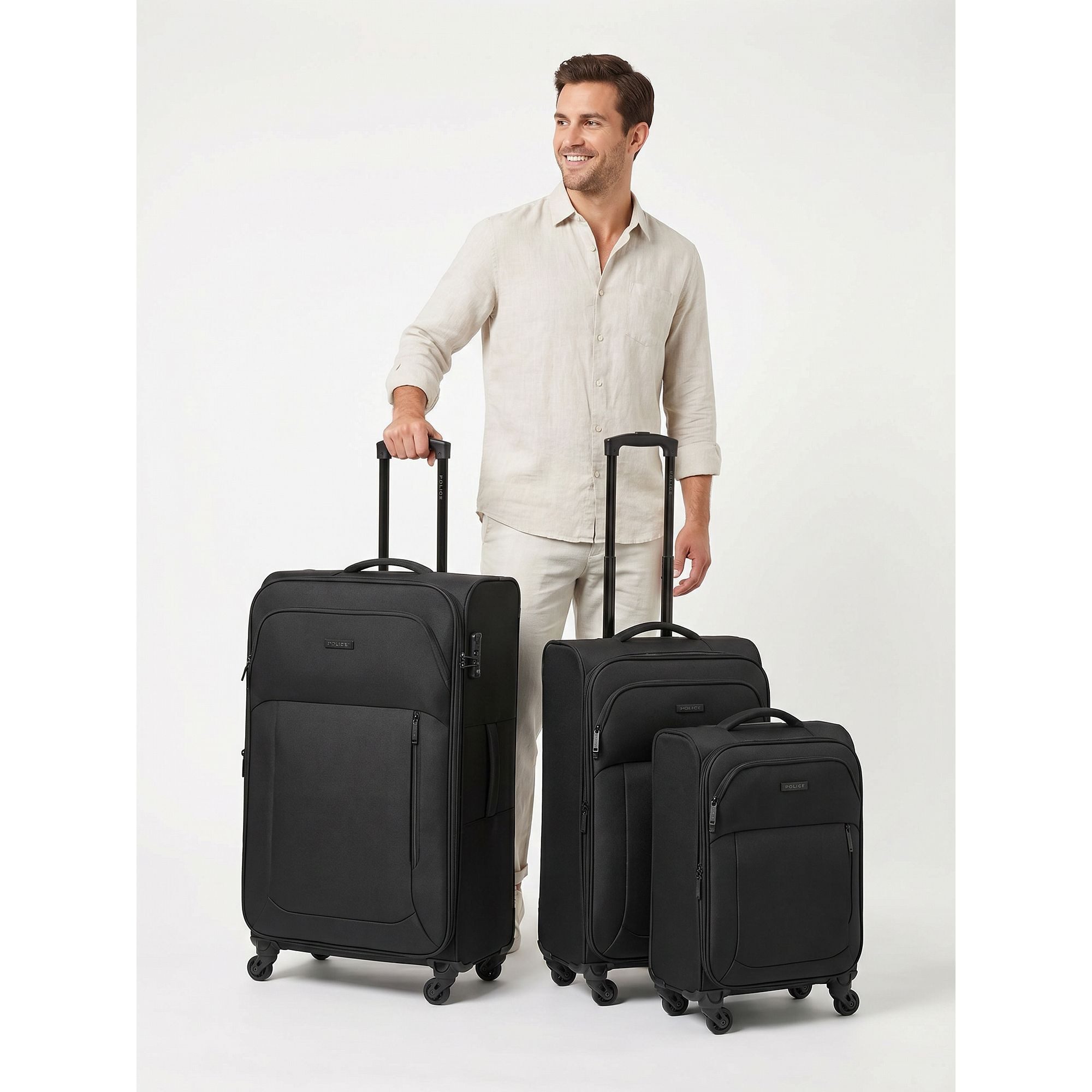 Police Trolleyset San Francisco, 4 Rollen, (3-teilig, 3 tlg), Polyester