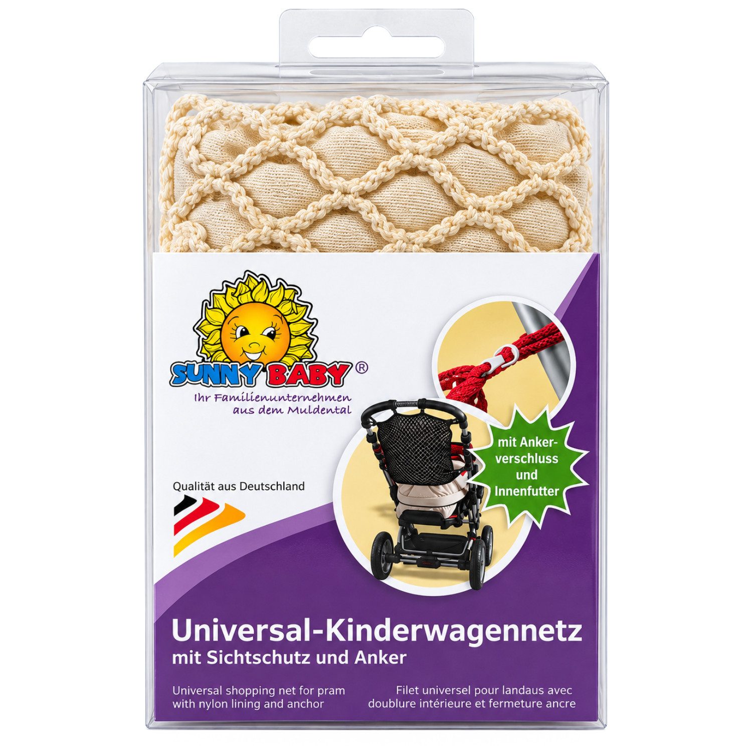sunnybaby Kinderwagen-Tasche Universalnetz für Kinderwagen universeller Ankerverschluss