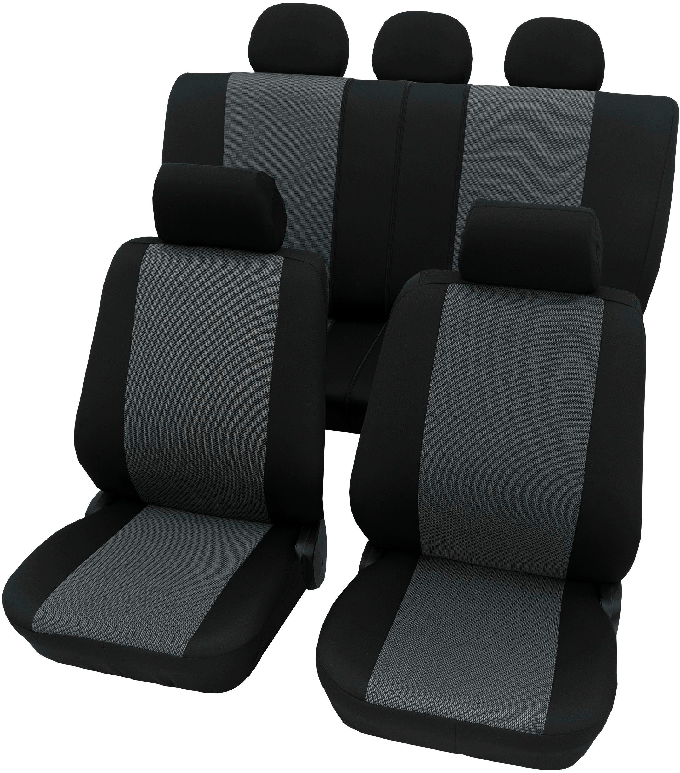 Autositzbezug 1 SAB Petex Fahrzeuge Geeignet Vario in 11-tlg Seitenairbag, grau, universelle Passform, \