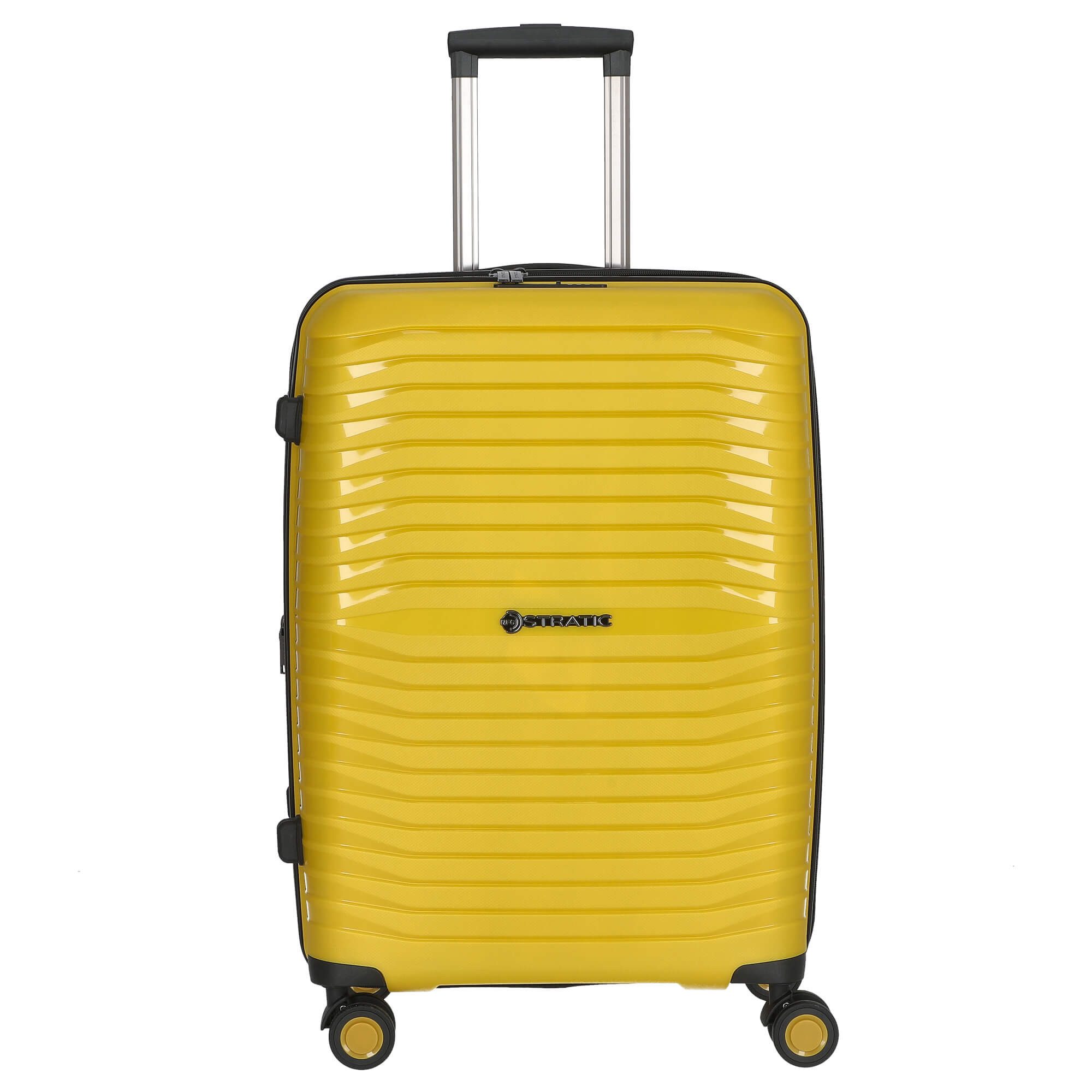 Stratic Koffer Bright+ - 4-Rollen-Trolley 66 cm M erw. (yellow gold), 4 Rollen Rollen