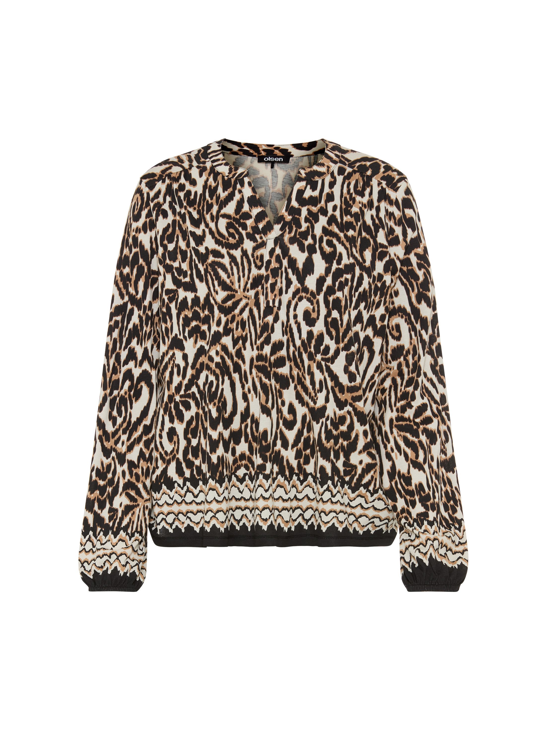 Olsen Tunikashirt mit Panneaux-Dessin und Tunikaausschnitt