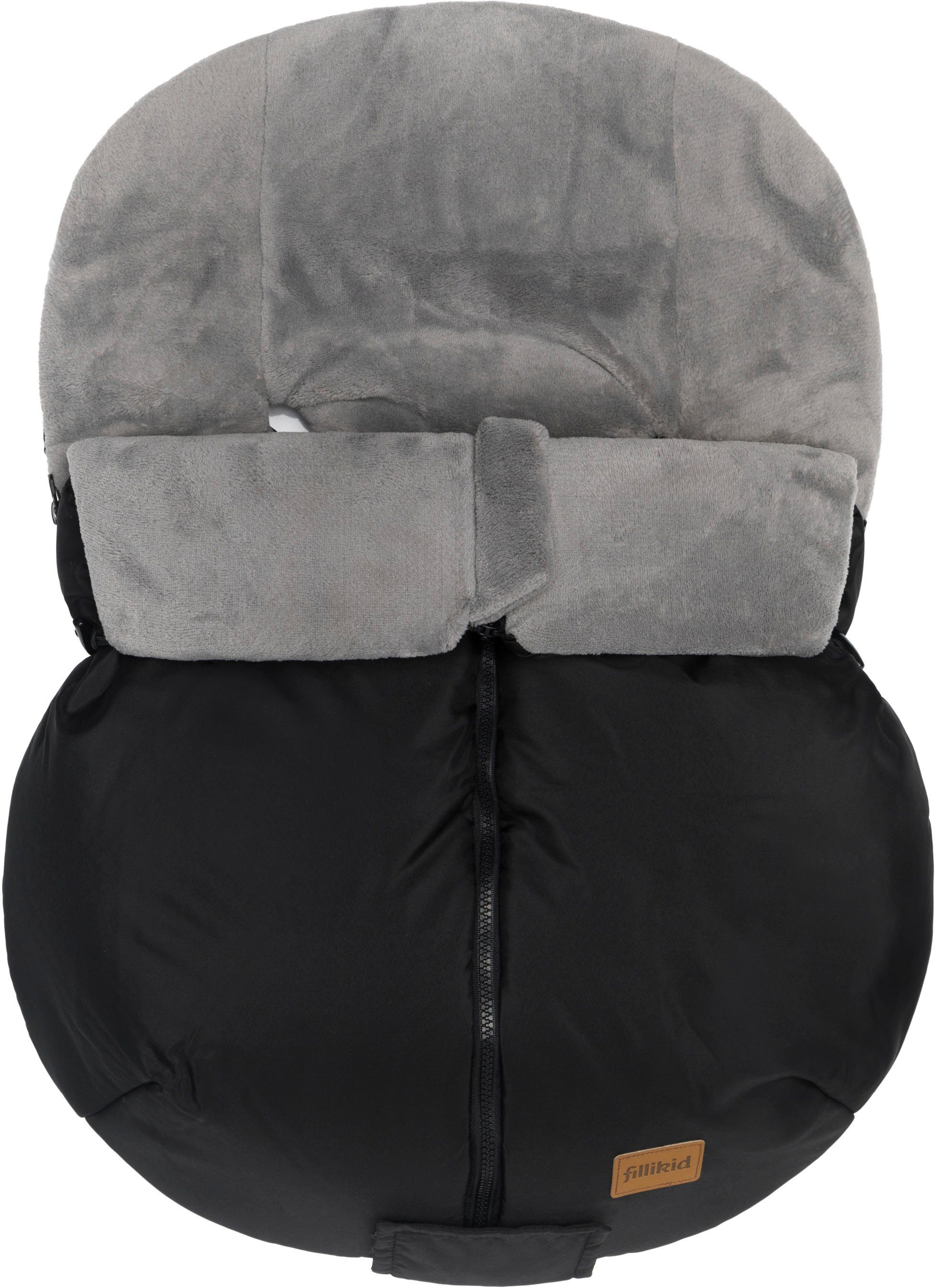 Fillikid Fußsack Sella Winterfußsack, schwarz, für Babyschalen