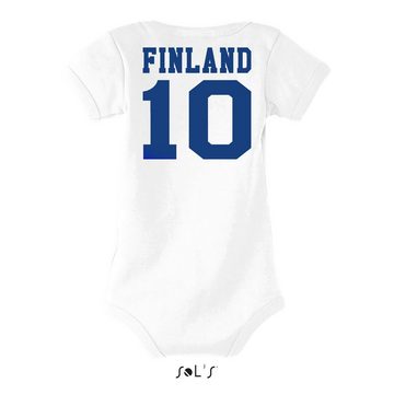 Blondie & Brownie Strampler Kinder Baby Finnland Skandinavien Sport Trikot Fußball Meister Europa