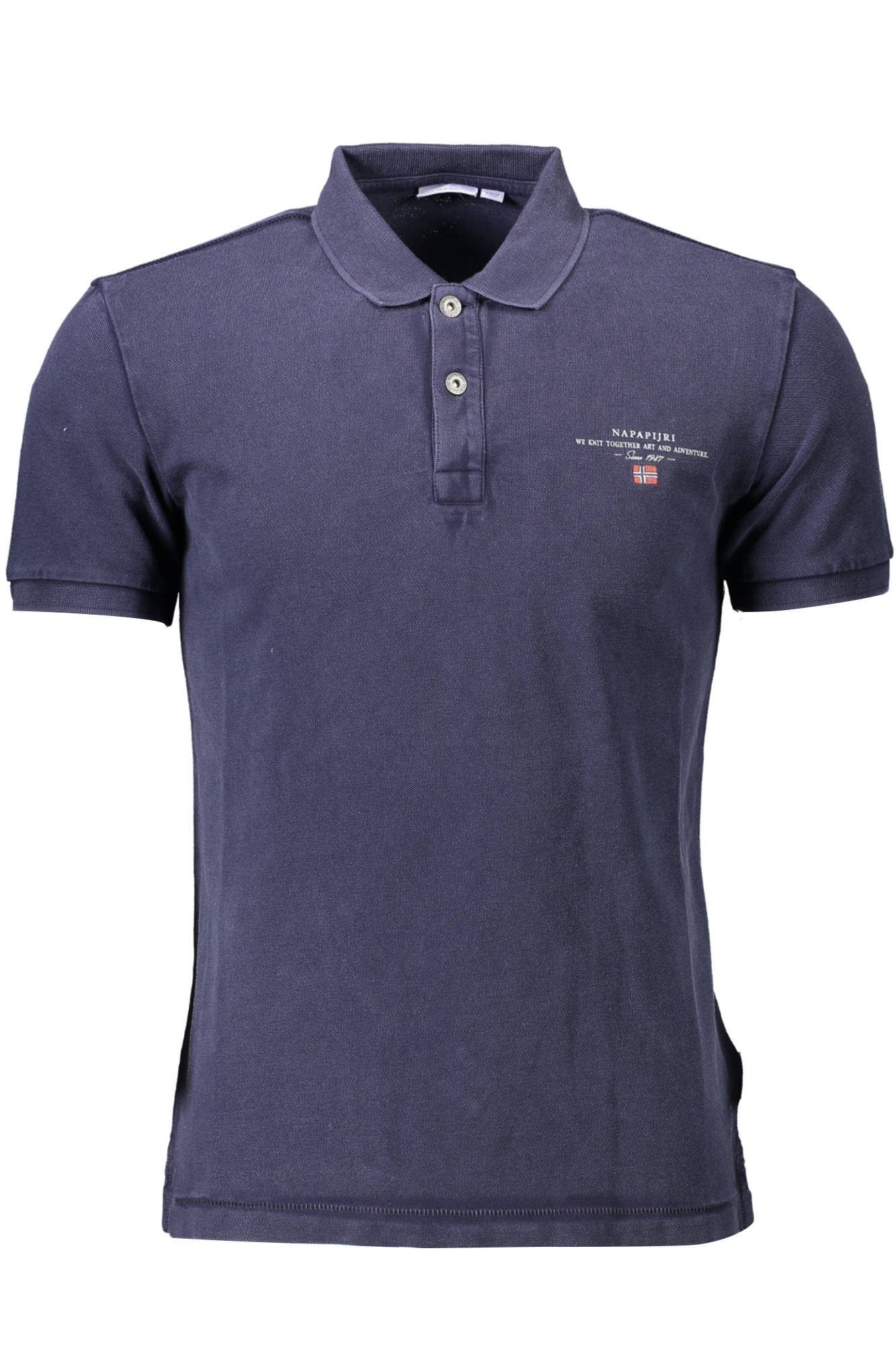 Napapijri Poloshirt kurzarm, Napapijri marine) Knöpfen Herren (176 Polohemd blu mit T-Shirt Poloshirt blau